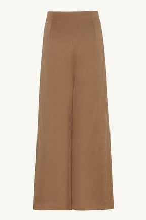 Basma Linen Wide Leg Pants - Brown Sugar Clothing epschoolboard 