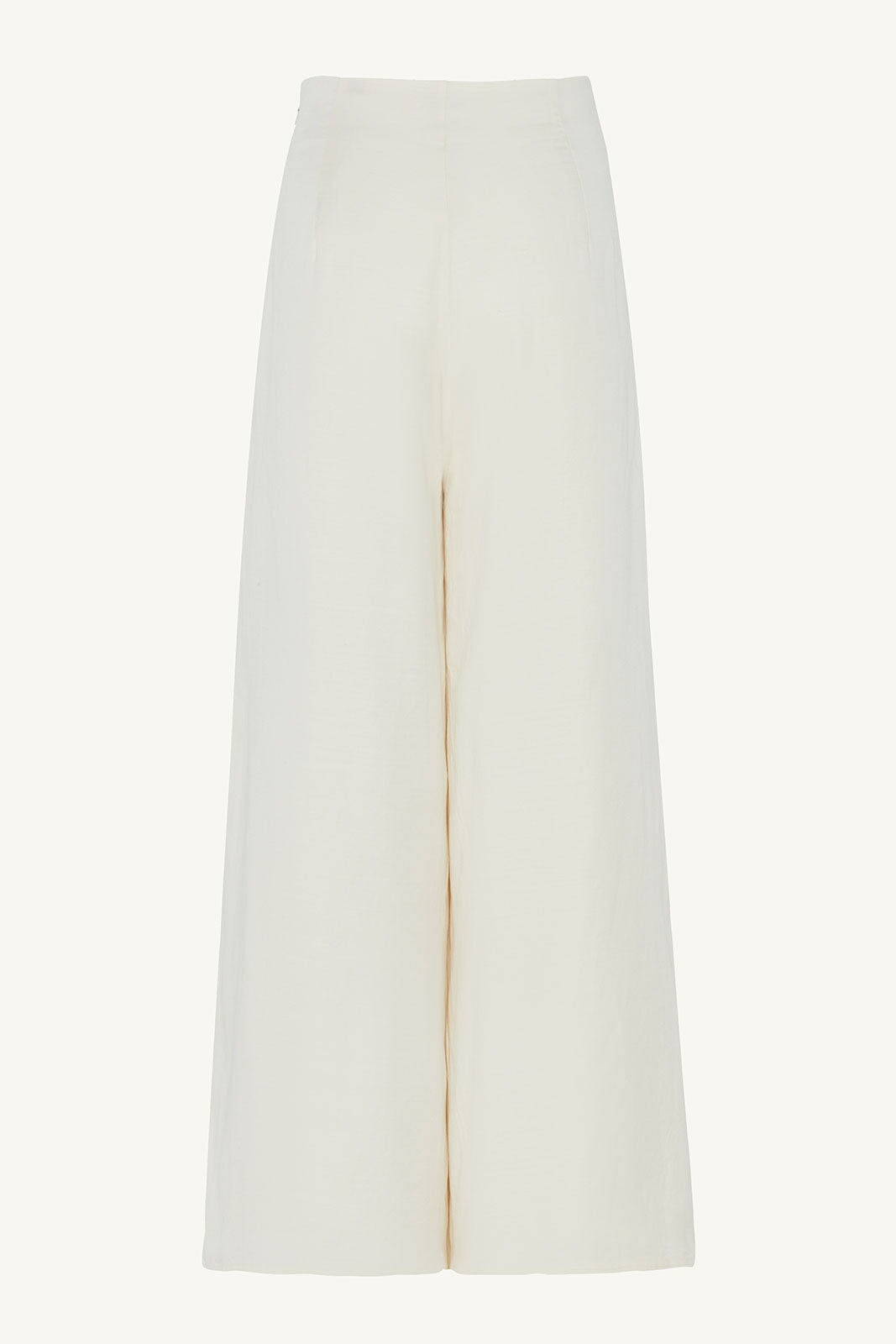 Basma Linen Wide Leg Pants - Off White Clothing epschoolboard 