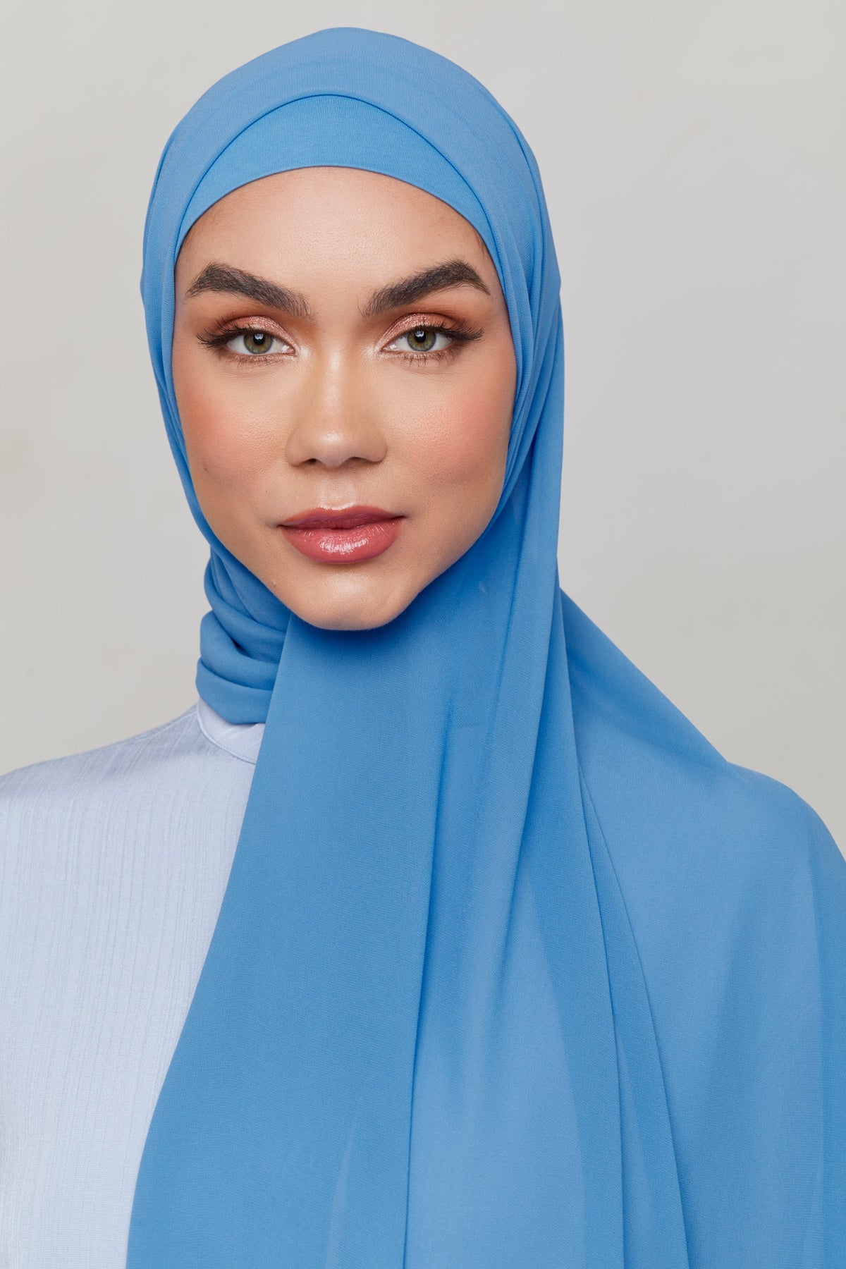 Chiffon LITE Hijab - Azure Blue epschoolboard 