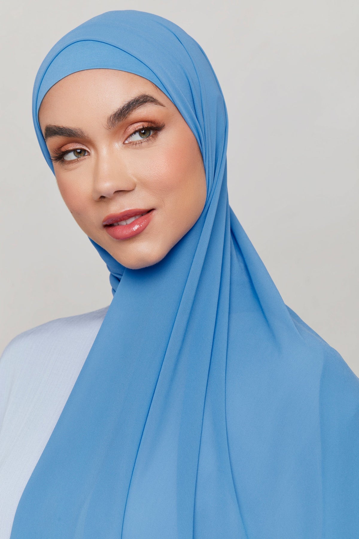 Chiffon LITE Hijab - Azure Blue saigonodysseyhotel 