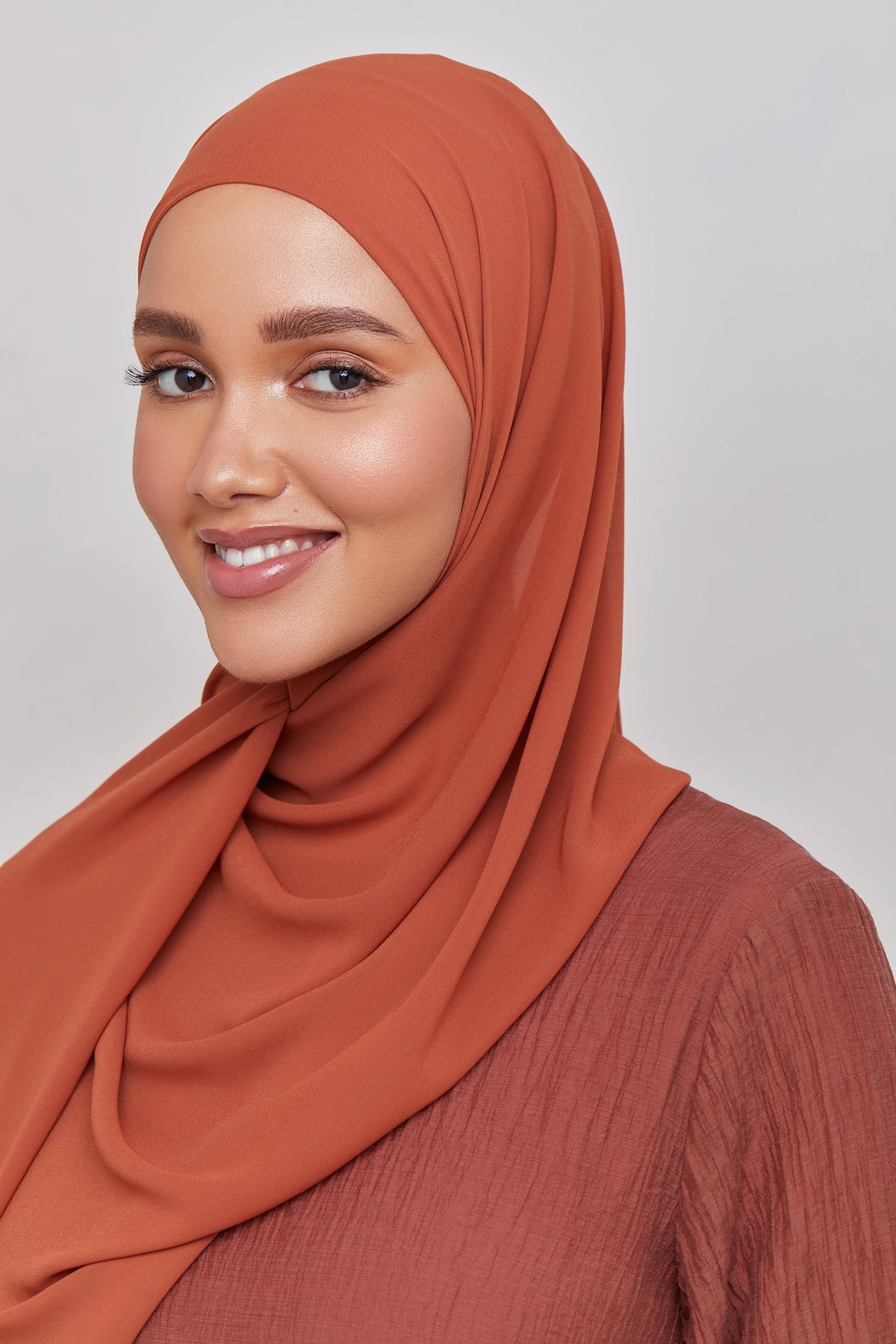 Chiffon LITE Hijab - Baked Clay saigonodysseyhotel 