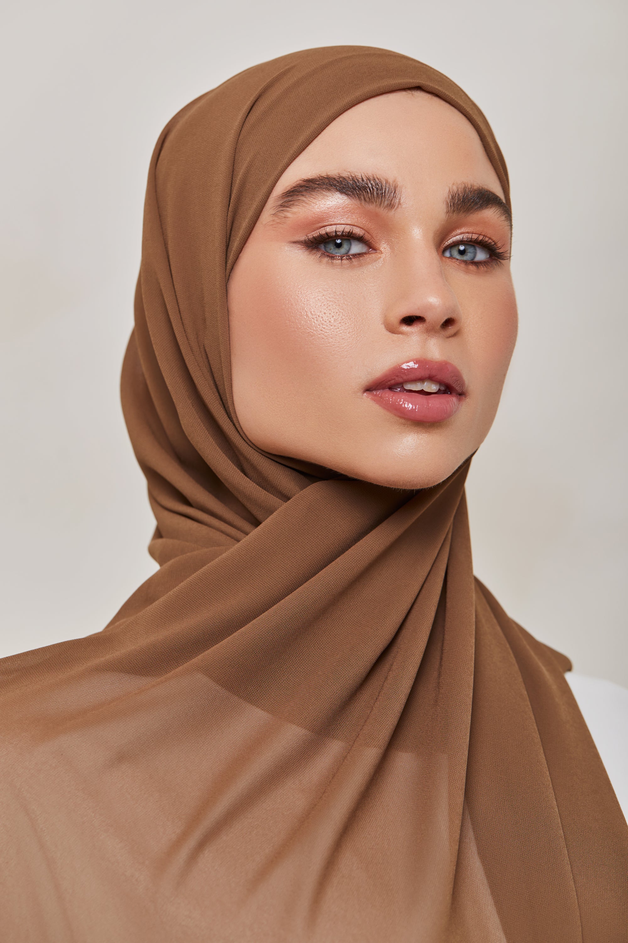 Chiffon LITE Hijab - Bark Veiled Collection