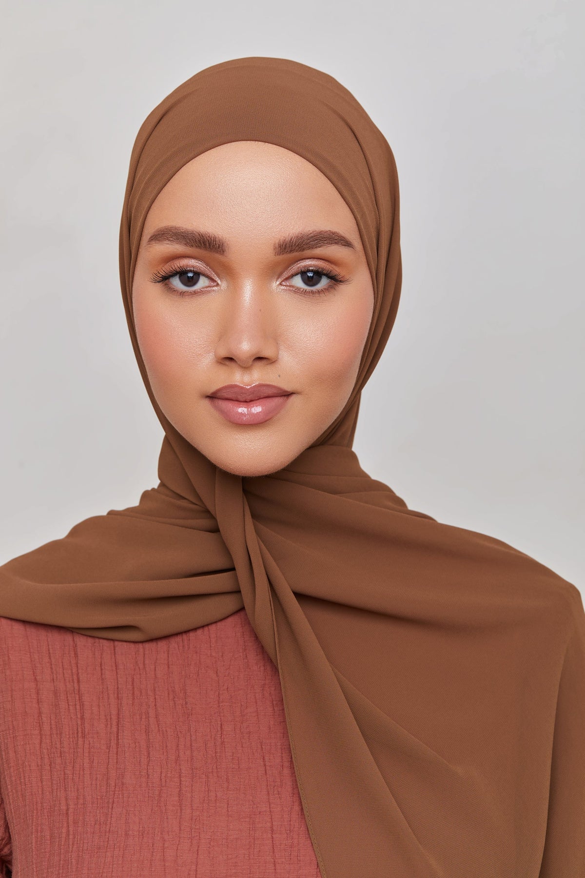 Chiffon LITE Hijab - Bison Brown saigonodysseyhotel 