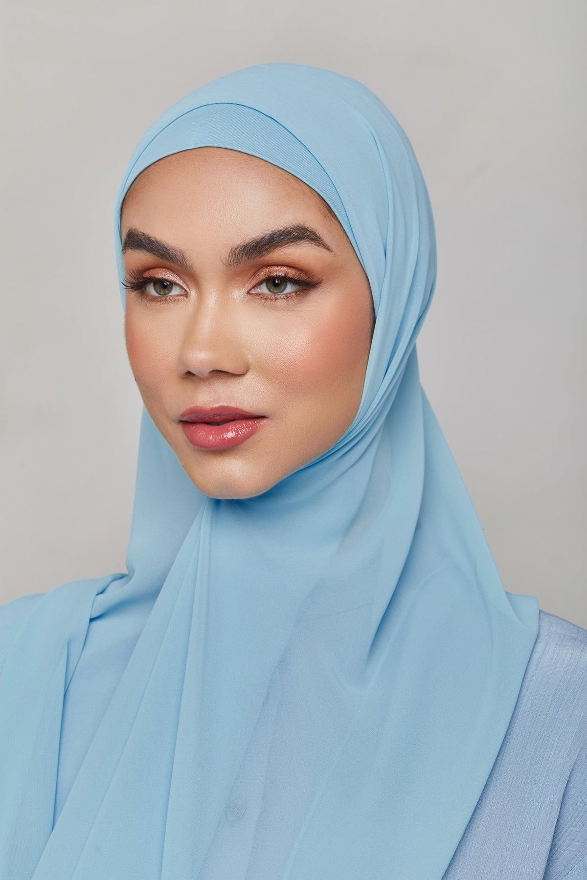 Chiffon LITE Hijab - Clear Sky saigonodysseyhotel 