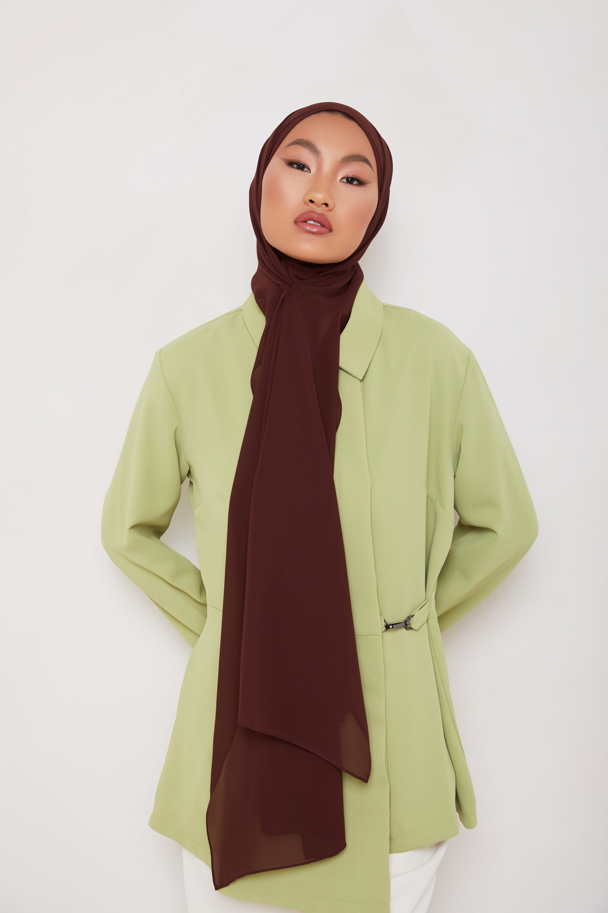 Chiffon LITE Hijab - Cocoa Bean Veiled Collection