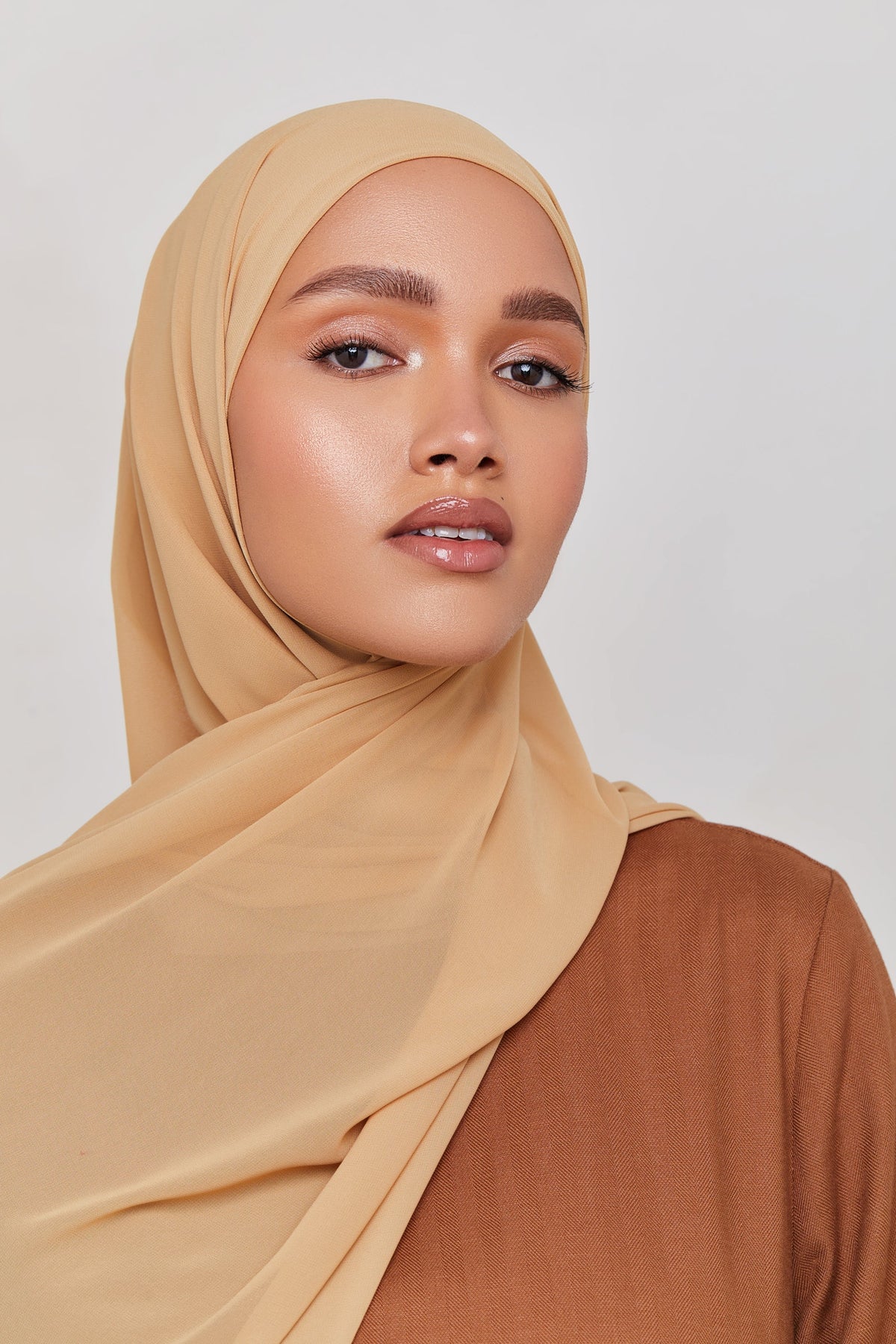 Chiffon LITE Hijab - Curry Brown saigonodysseyhotel 
