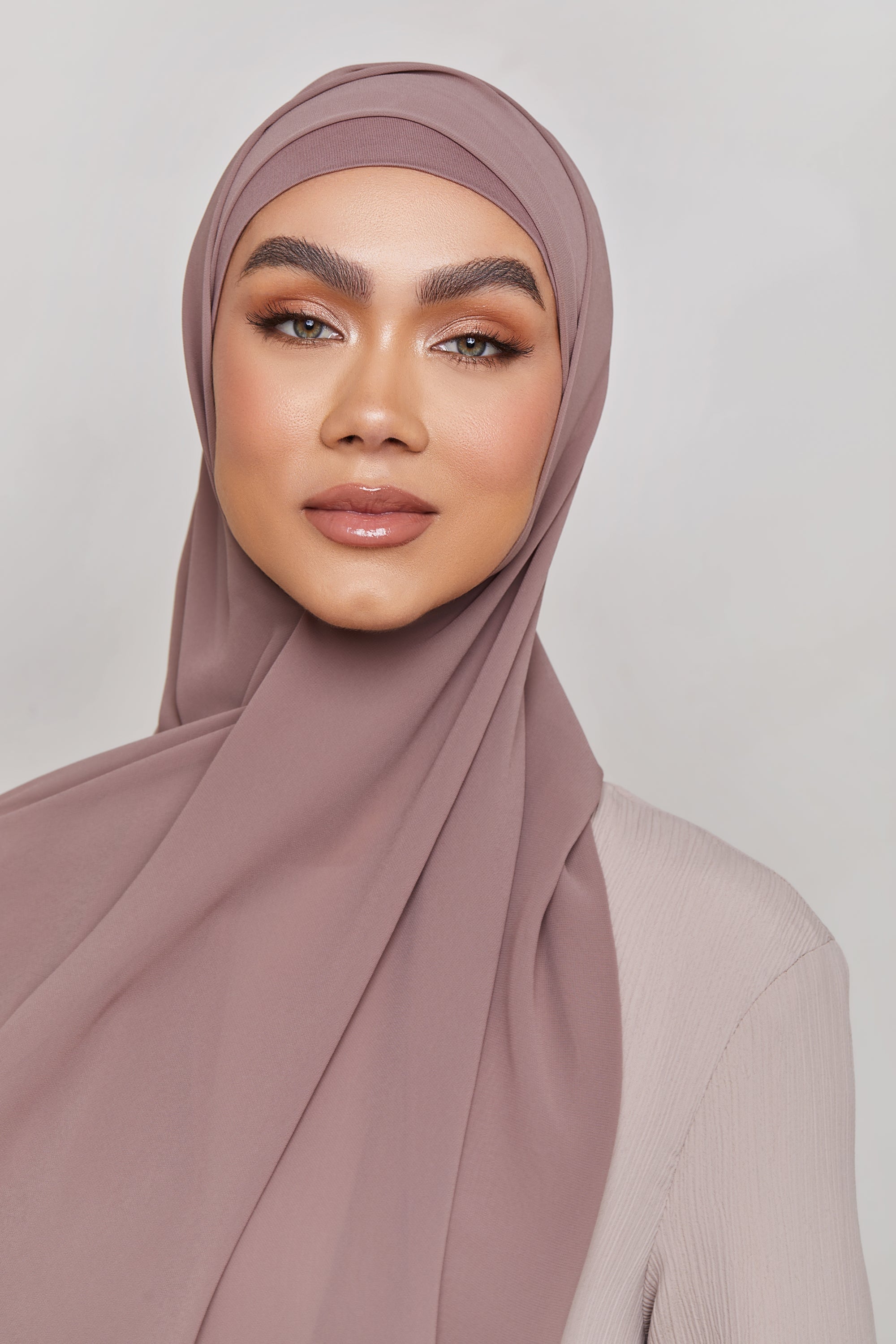 Chiffon LITE Hijab - Deep Taupe Veiled