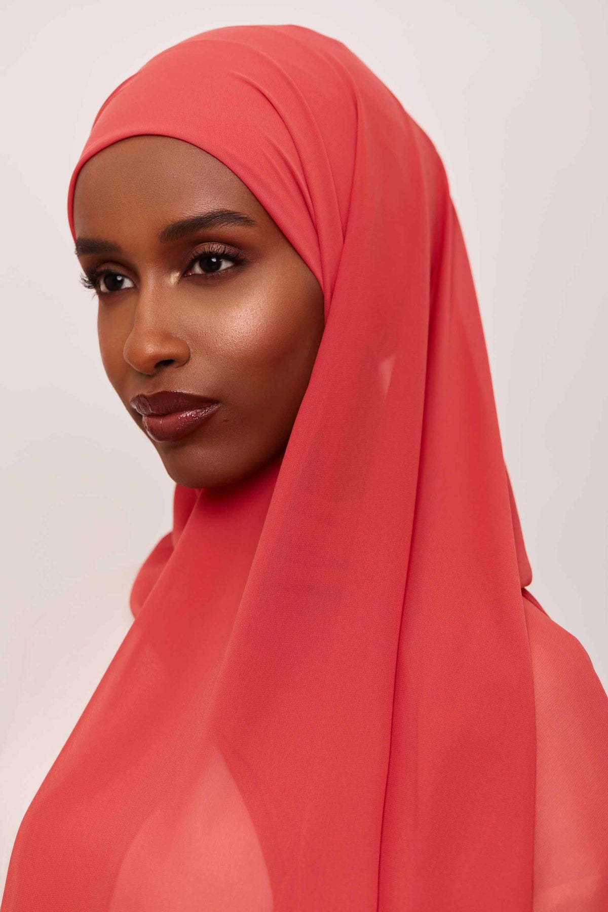 Chiffon LITE Hijab - Garnet Rose Accessories saigonodysseyhotel 