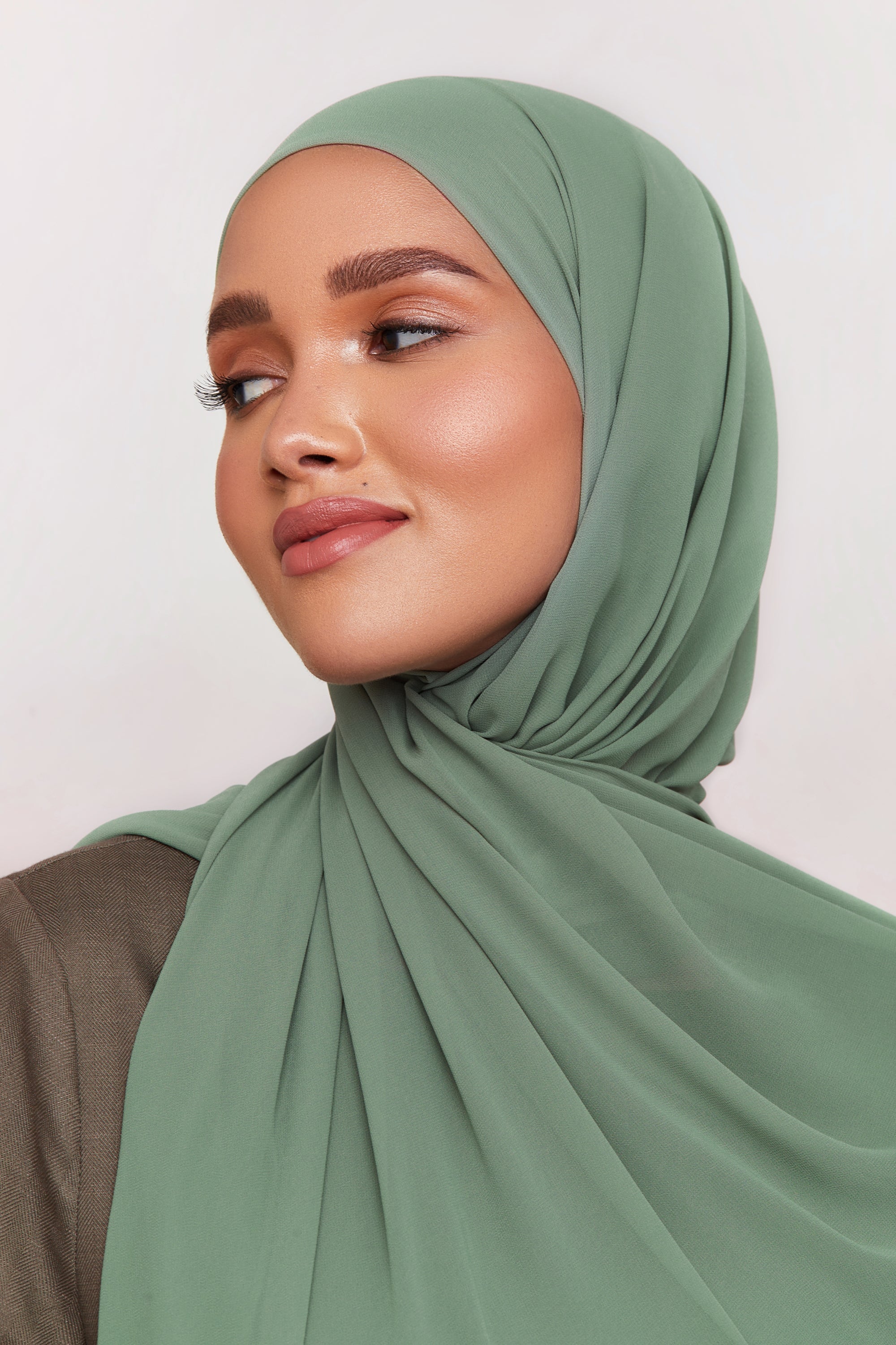 Chiffon LITE Hijab - Loden Frost Veiled