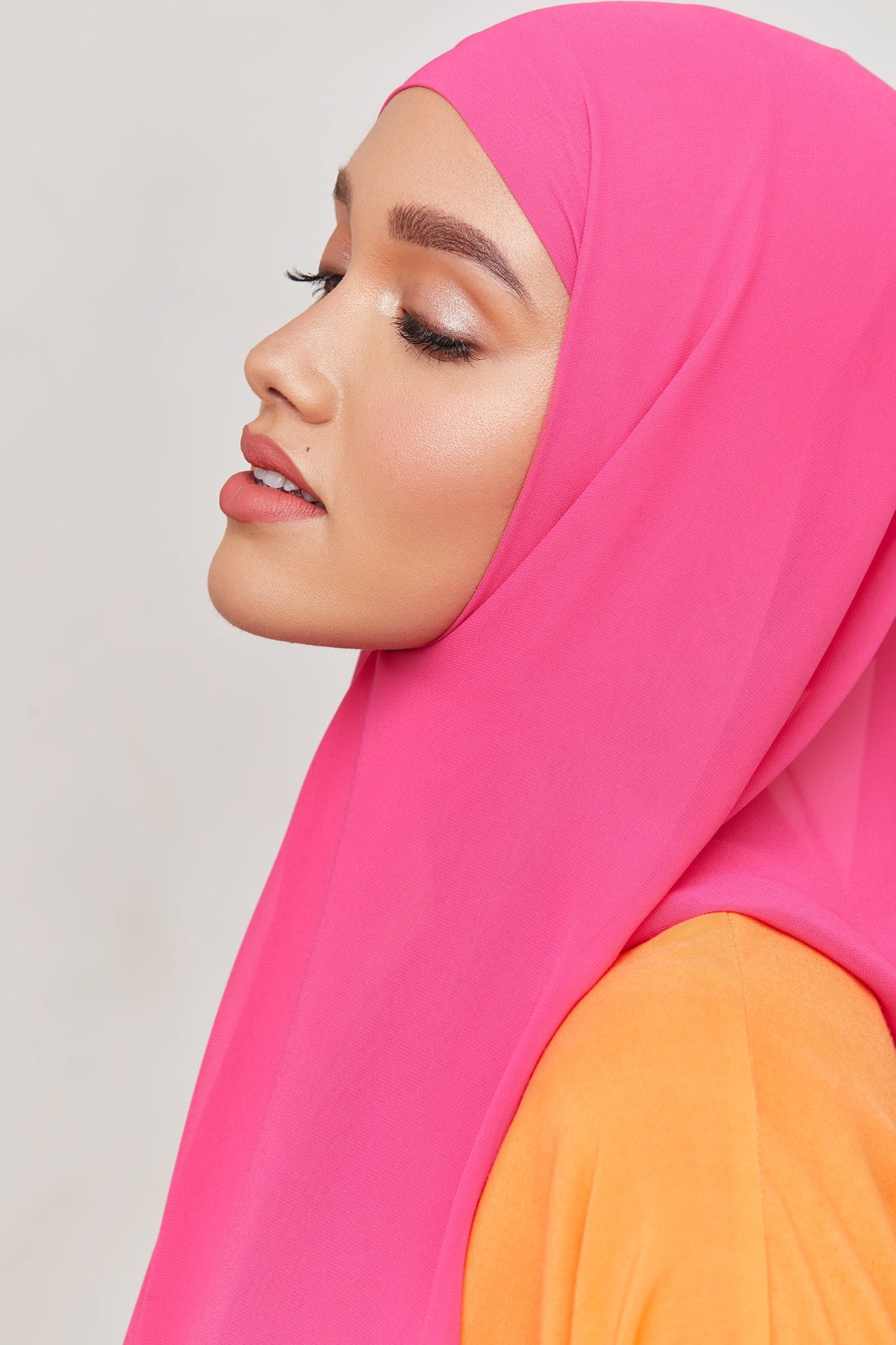Chiffon LITE Hijab - Pink Yarrow epschoolboard 