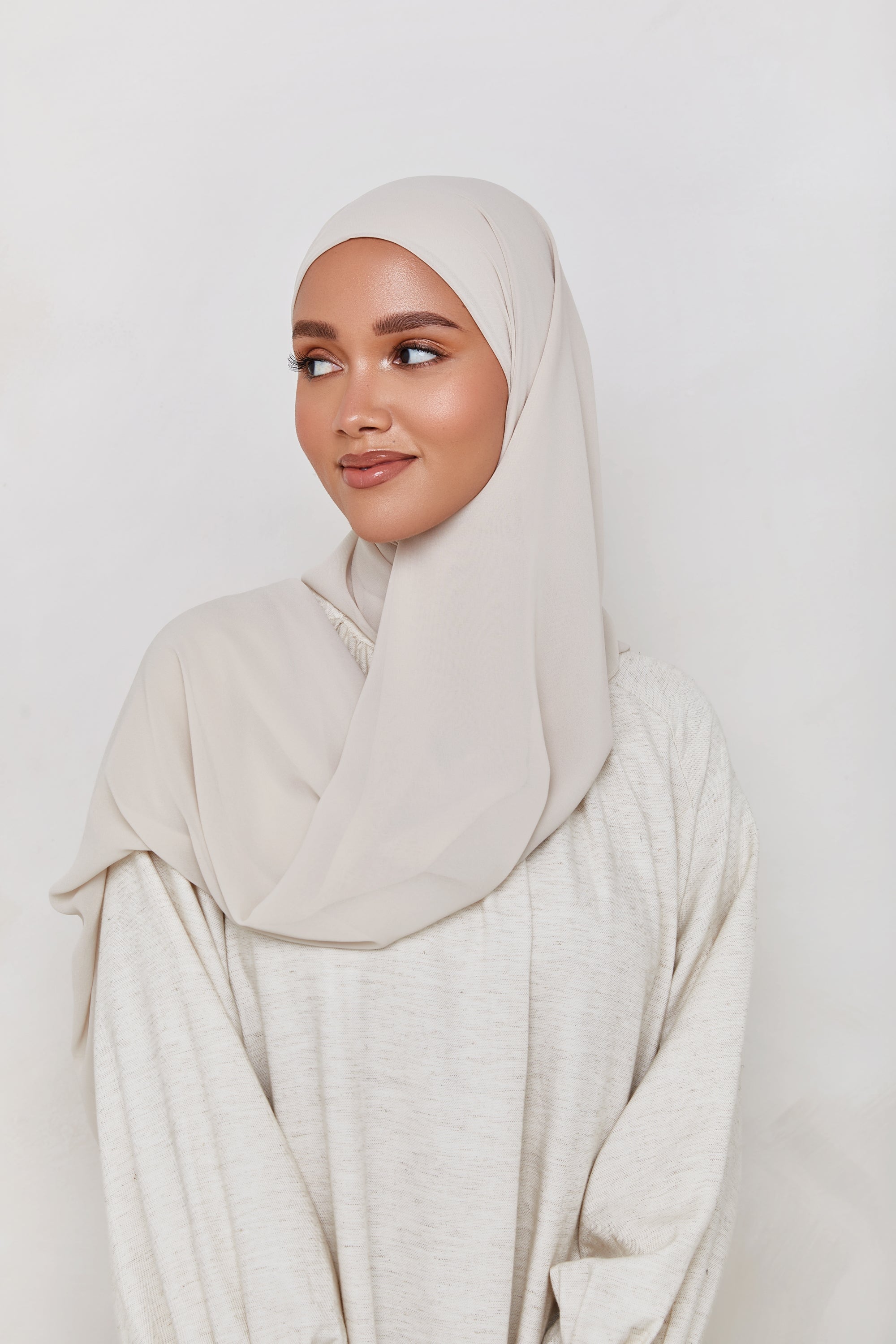 Chiffon LITE Hijab - Stone Veiled