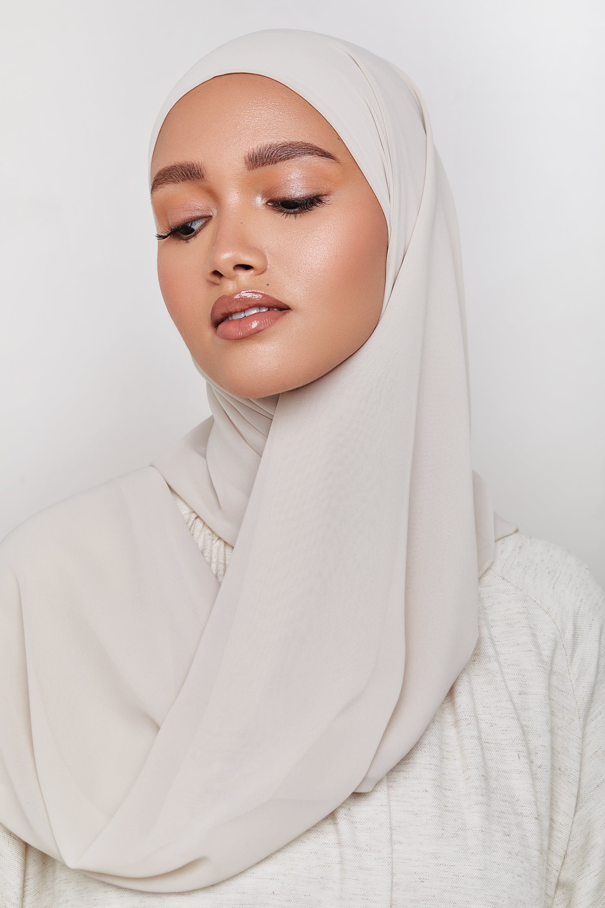 Chiffon LITE Hijab - Stone saigonodysseyhotel 