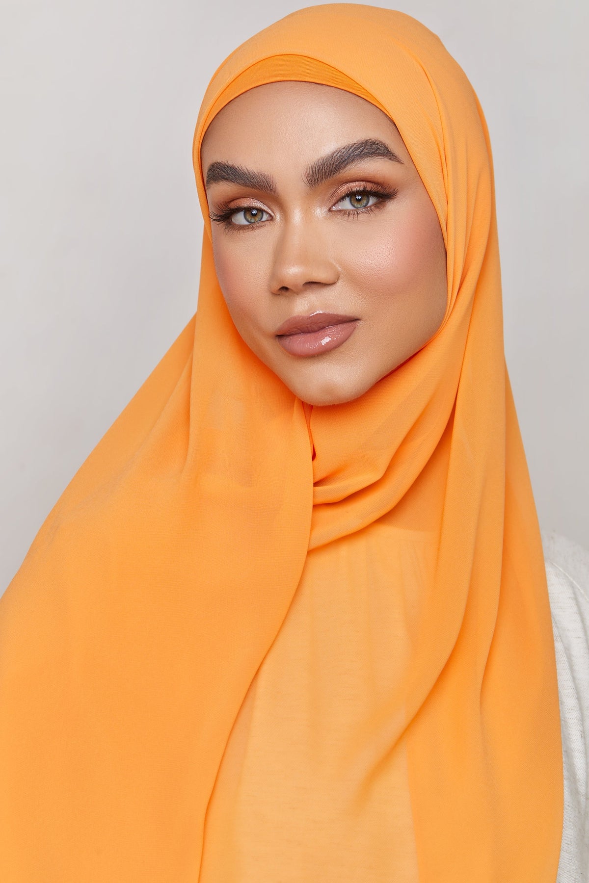 Chiffon LITE Hijab - Tangerine saigonodysseyhotel 