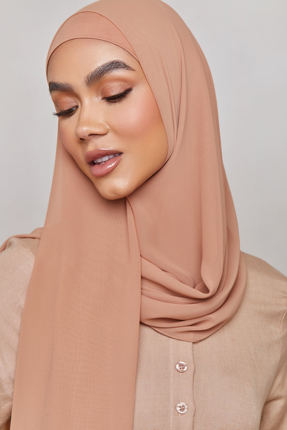 Chiffon LITE Hijab - Tawny Brown epschoolboard 