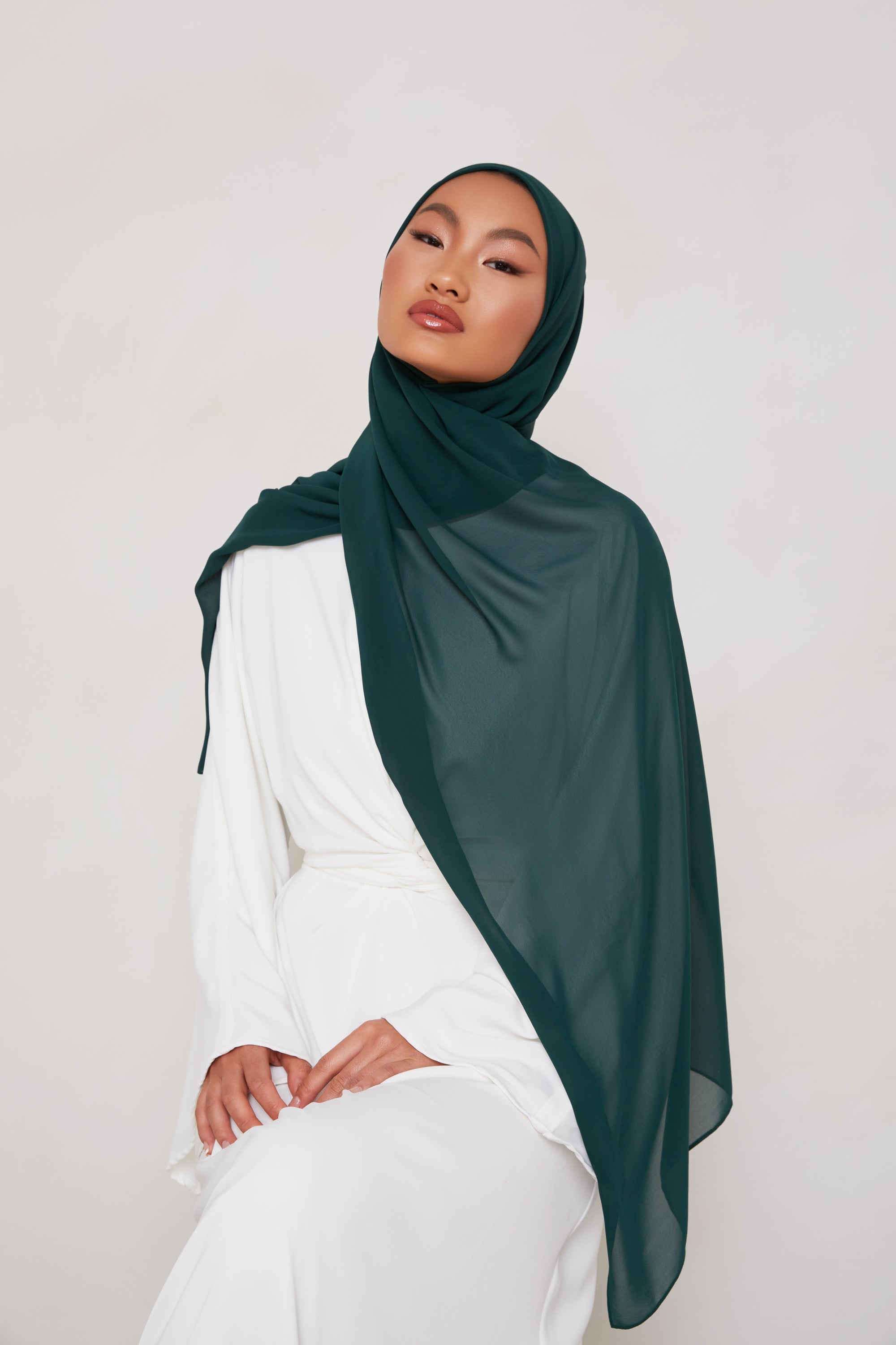 Chiffon LITE Hijab - Tropical Forest epschoolboard 