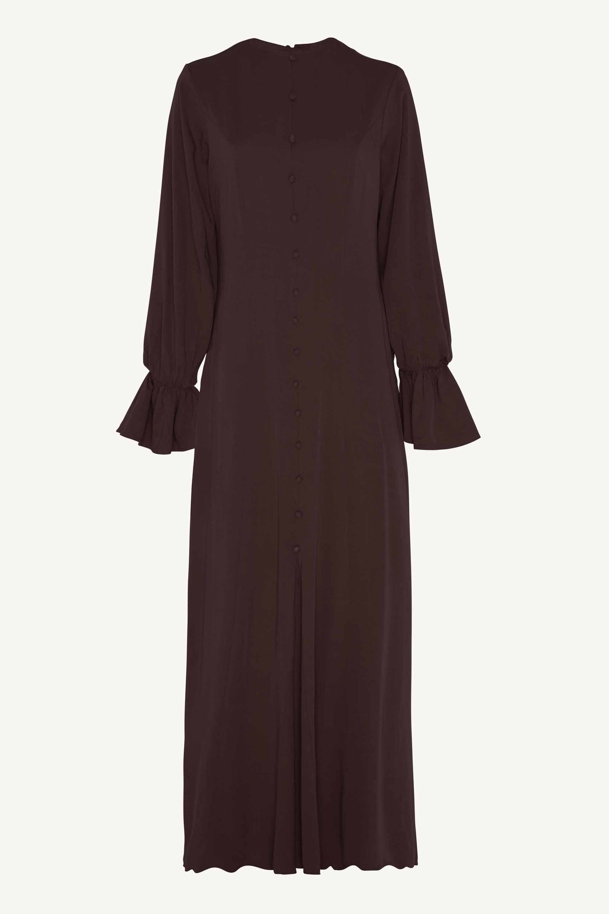 Deanna Button Front Maxi Dress - Brown Clothing saigonodysseyhotel 