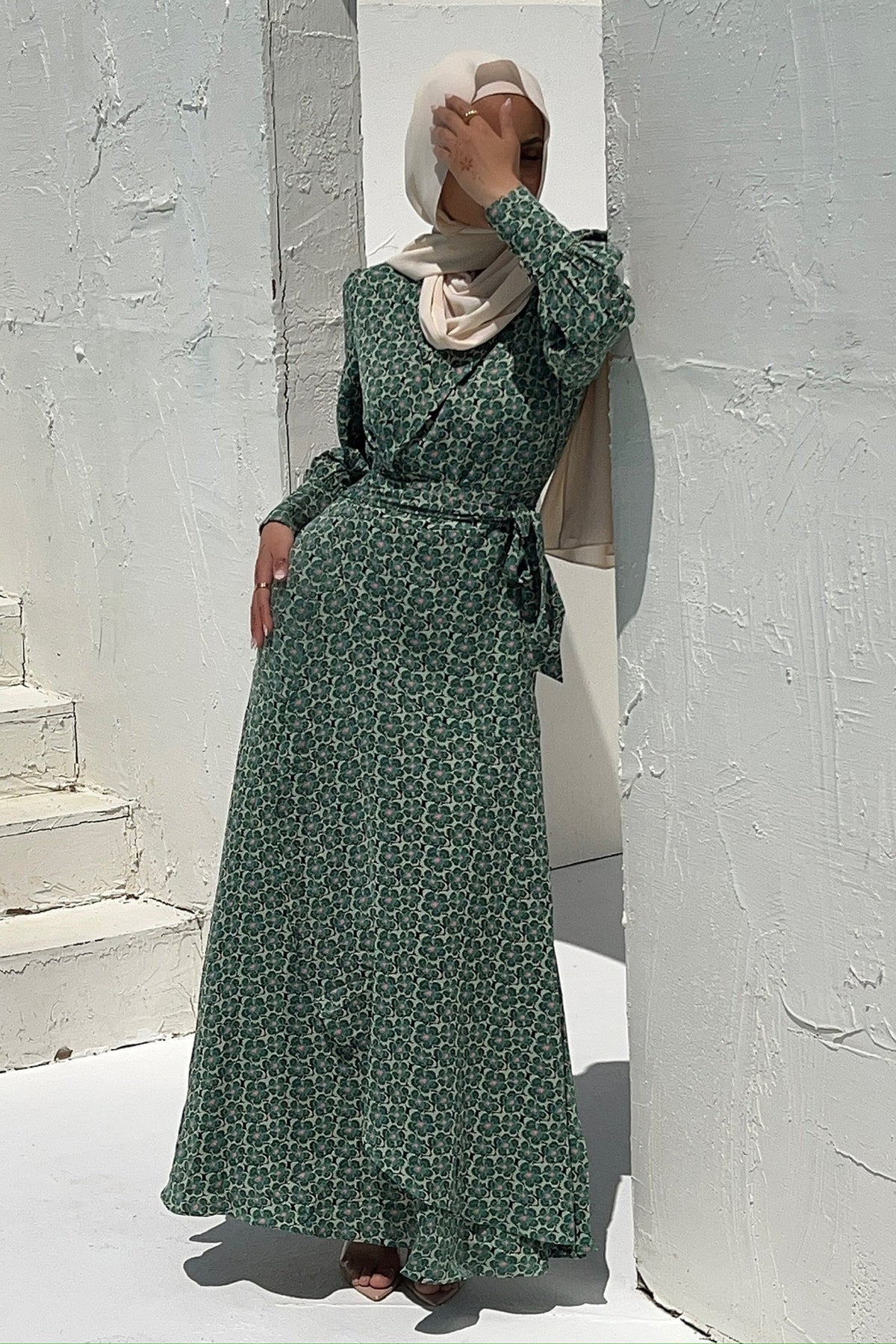 Emaly Green Garden Floral Maxi Dress Clothing epschoolboard 