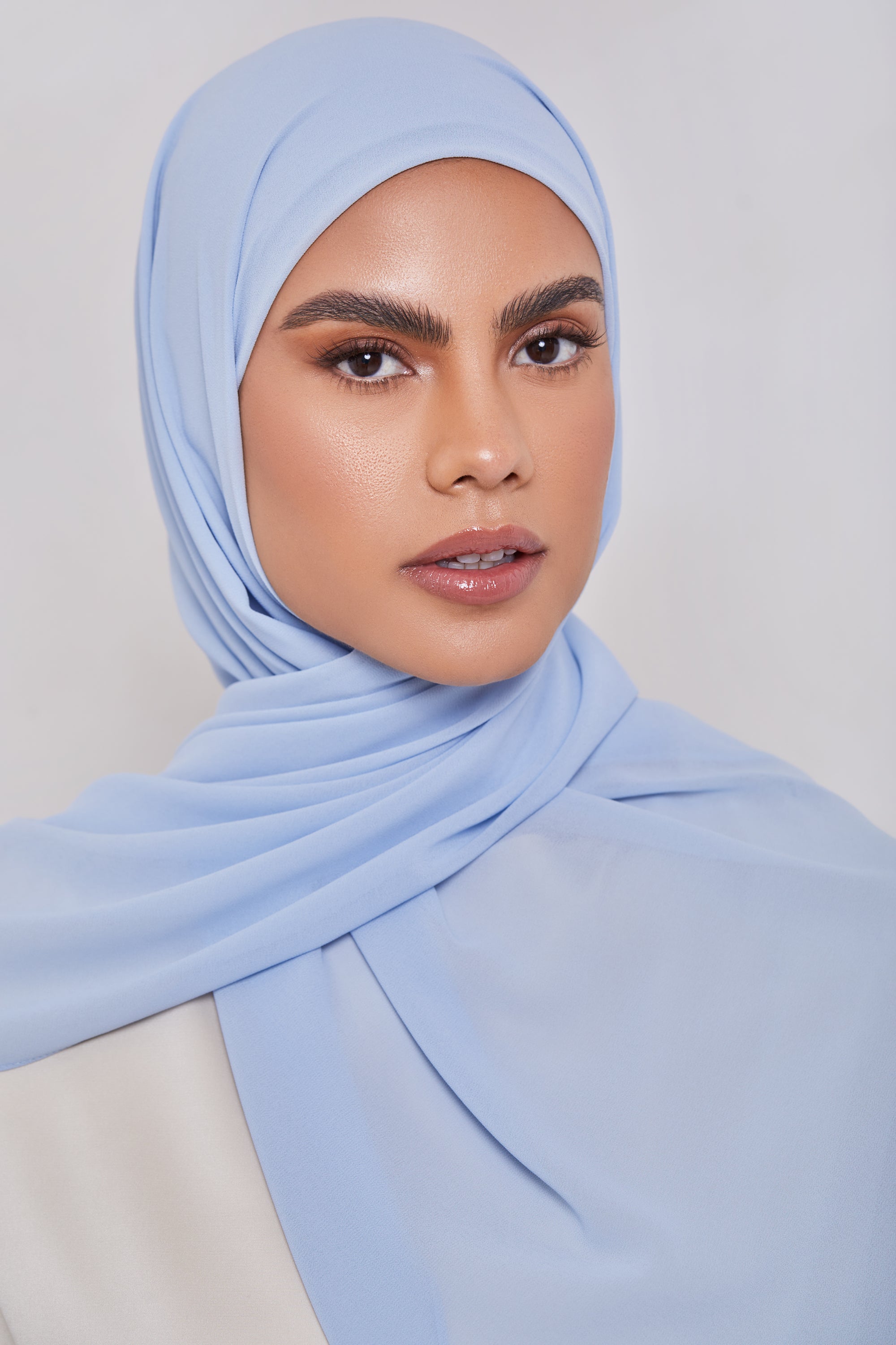 Essential Chiffon Hijab - Baby Blue Scarves & Shawls Veiled Collection