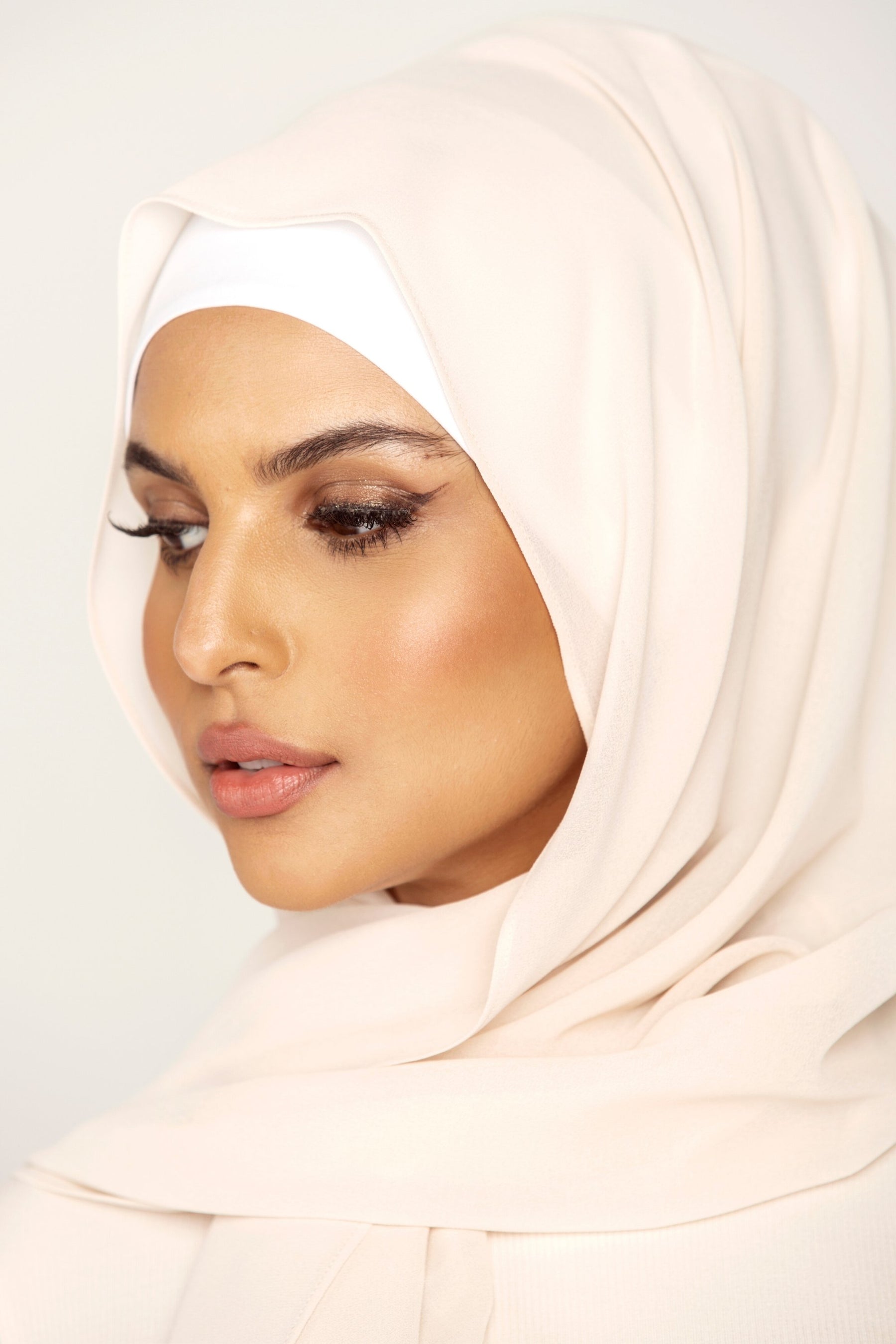 Essential Chiffon Hijab - Bone Scarves & Shawls epschoolboard 