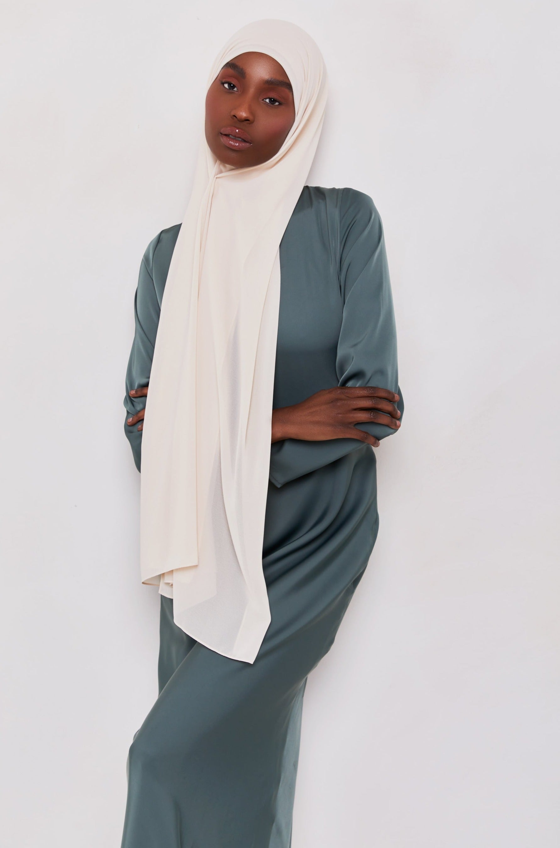 Essential Chiffon Hijab - Bone Scarves & Shawls Veiled Collection
