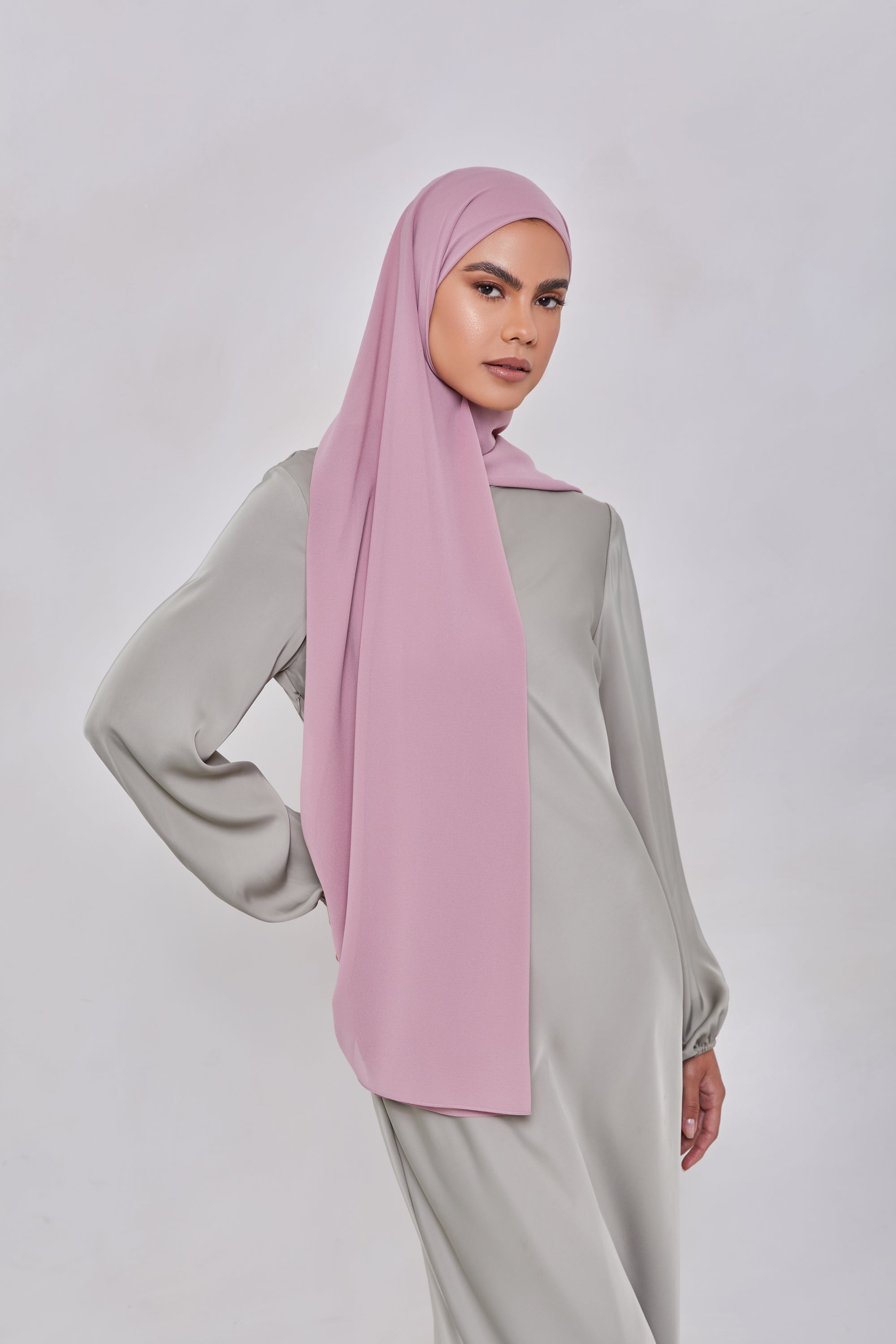 Essential Chiffon Hijab - Dusty Mauve Scarves & Shawls Veiled Collection