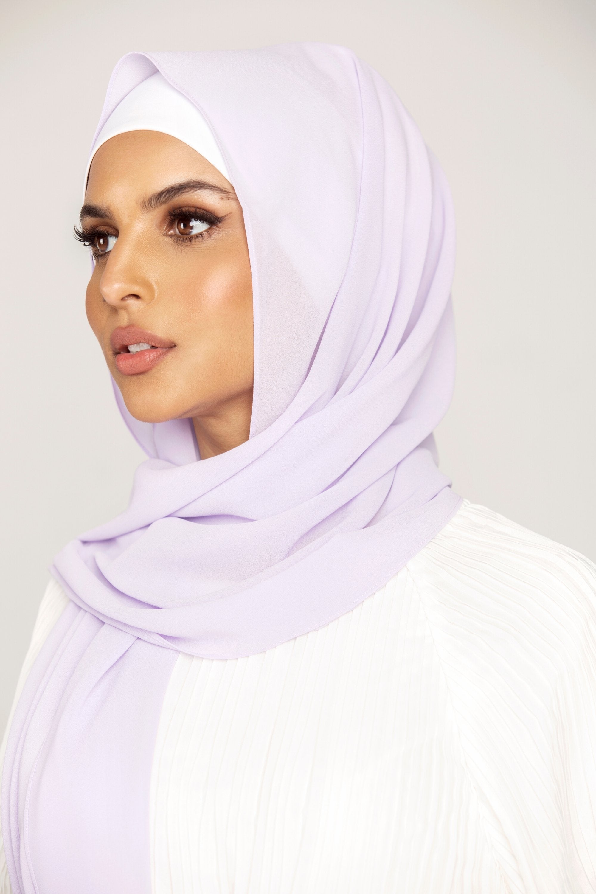 Essential Chiffon Hijab - Pastel Lilac Scarves & Shawls Veiled Collection