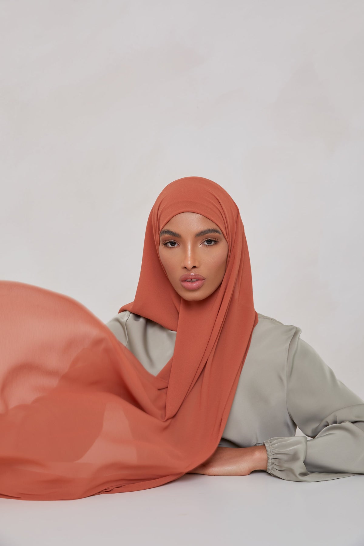 Essential Chiffon Hijab - Pumpkin Spice Scarves & Shawls saigonodysseyhotel 