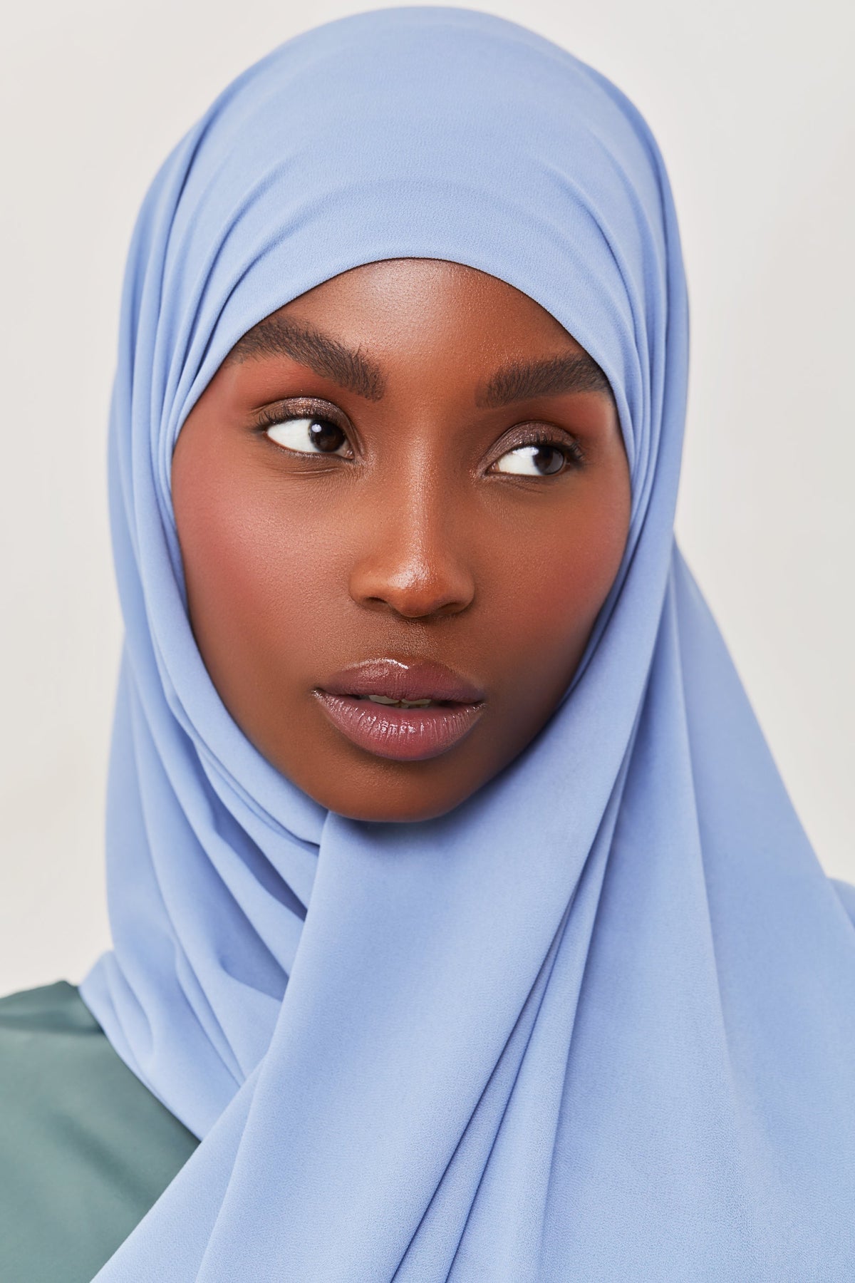 Essential Chiffon Hijab - Skyline Blue Scarves & Shawls saigonodysseyhotel 
