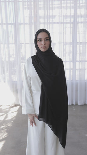 Premium Woven ECOVERO™ Hijab - Black