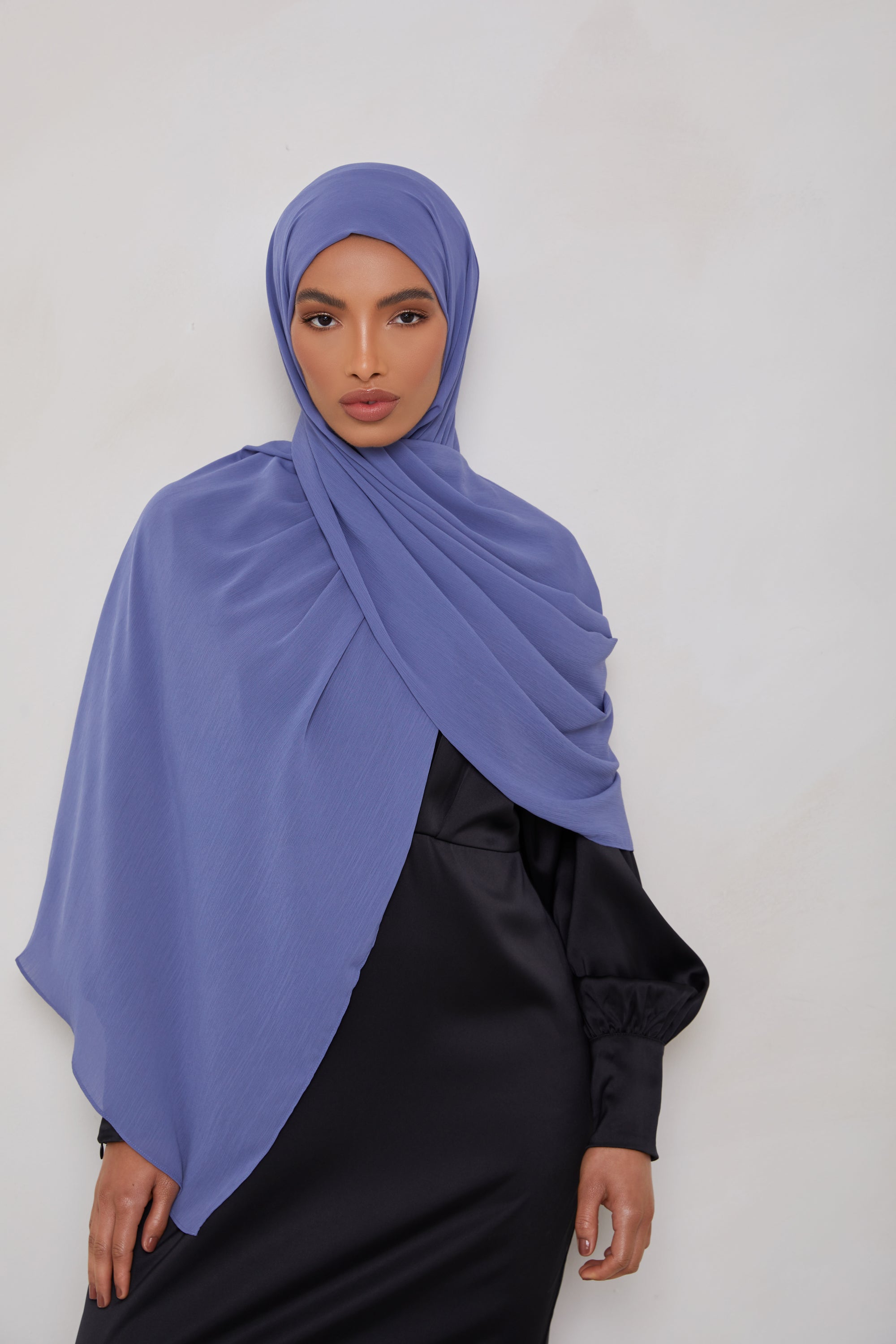 Georgette Crepe Hijab - Blue Lagoon Veiled Collection
