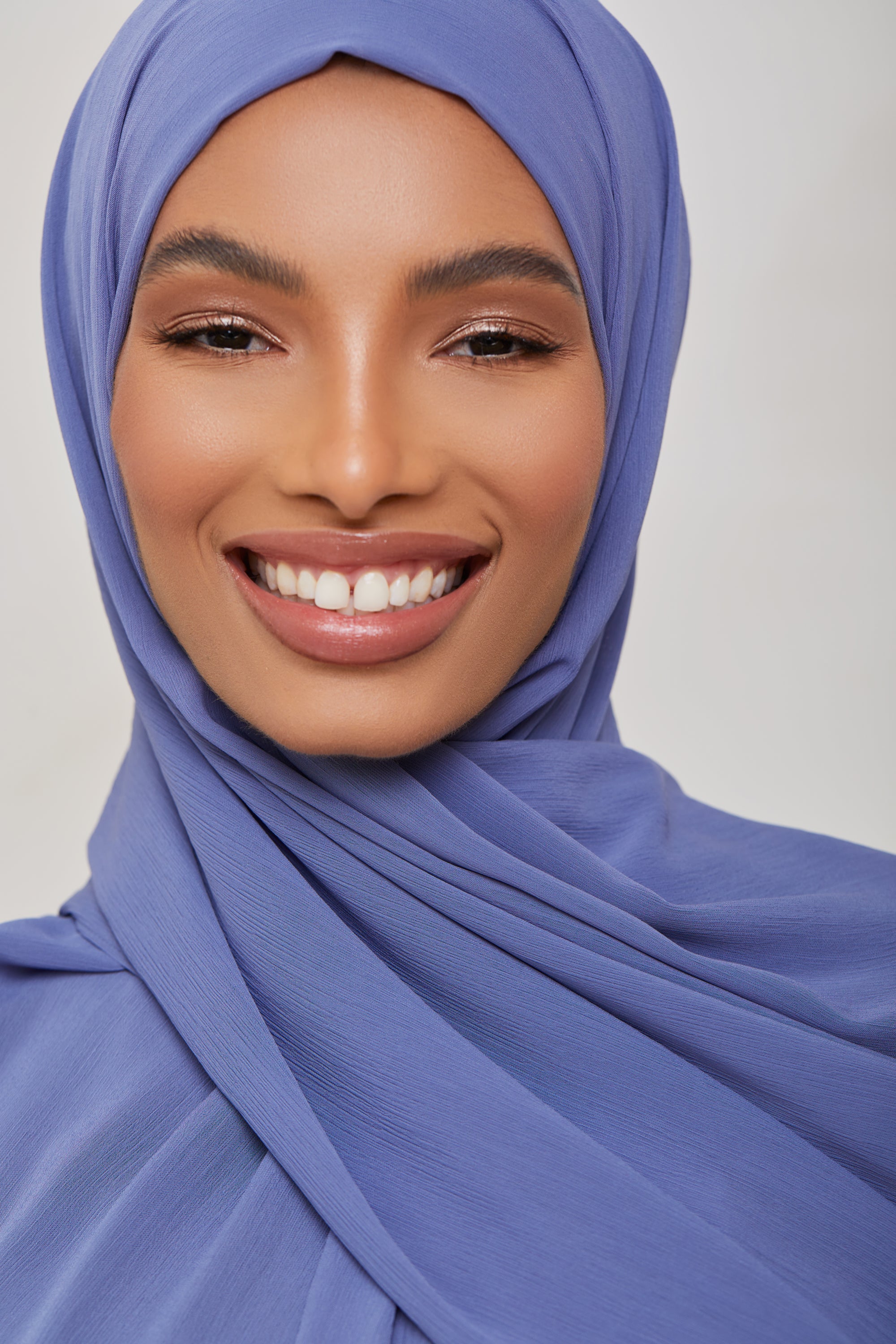 Georgette Crepe Hijab - Blue Lagoon Veiled Collection