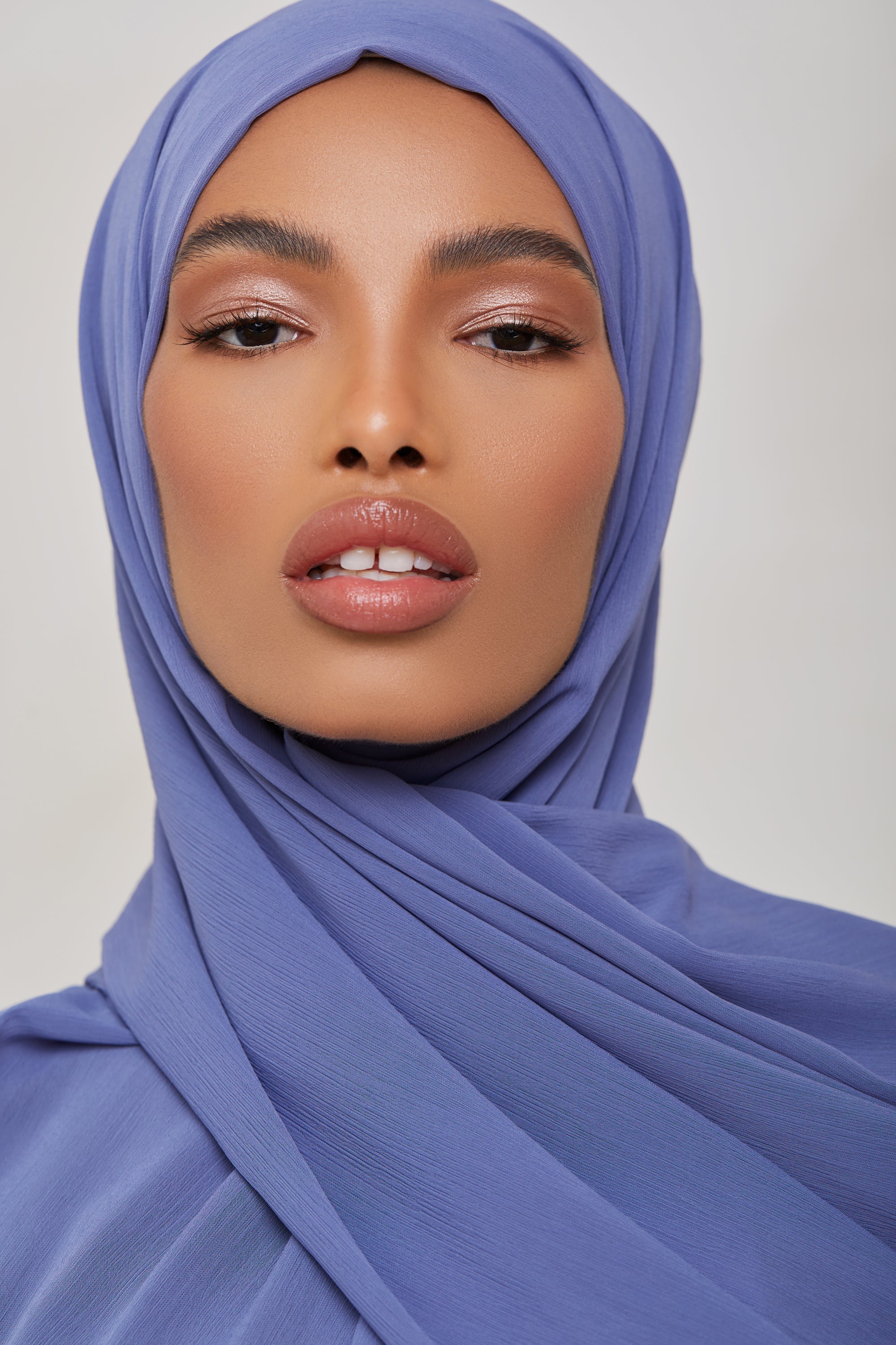 Georgette Crepe Hijab - Blue Lagoon Veiled Collection