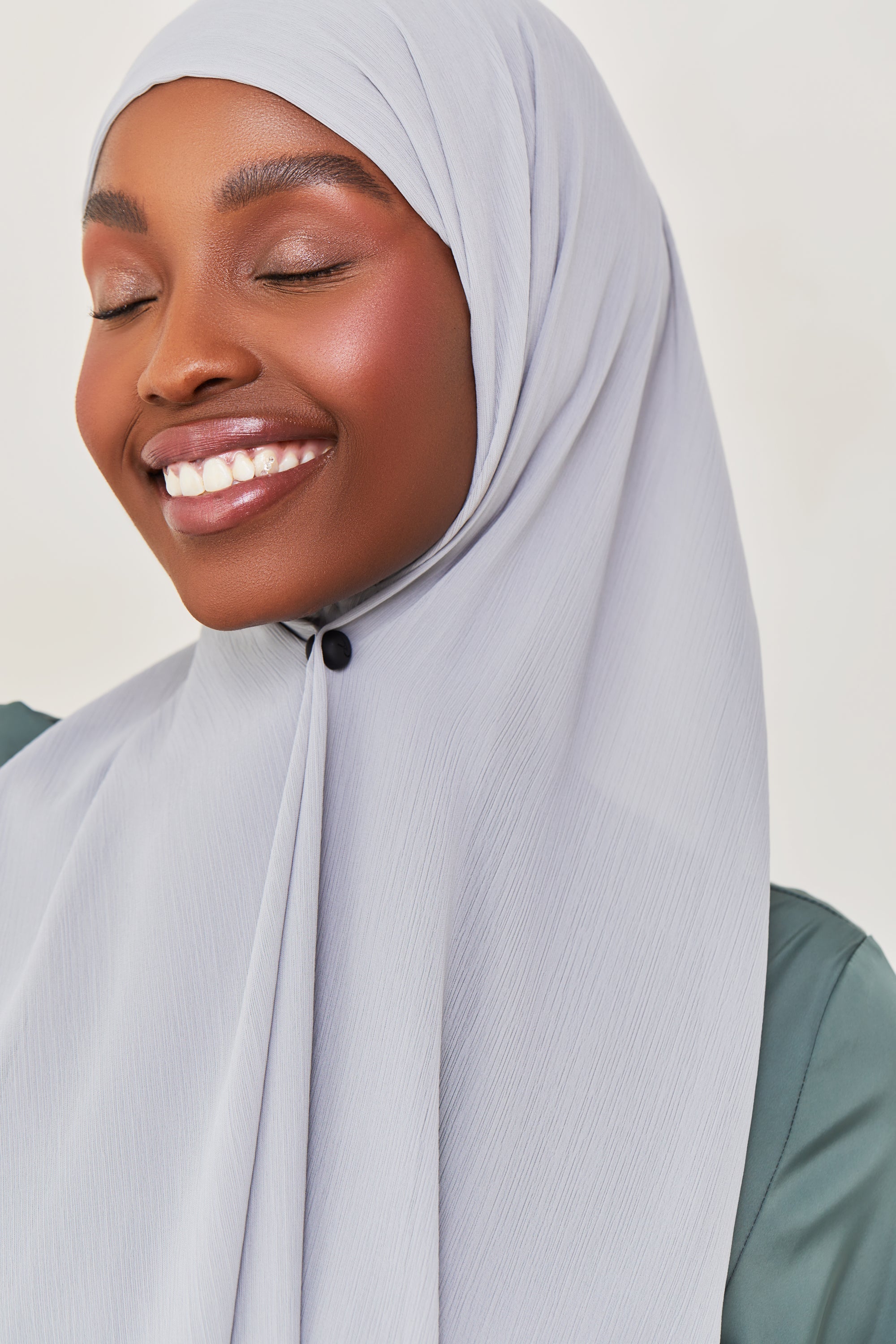 Georgette Crepe Hijab - Caviar Veiled Collection