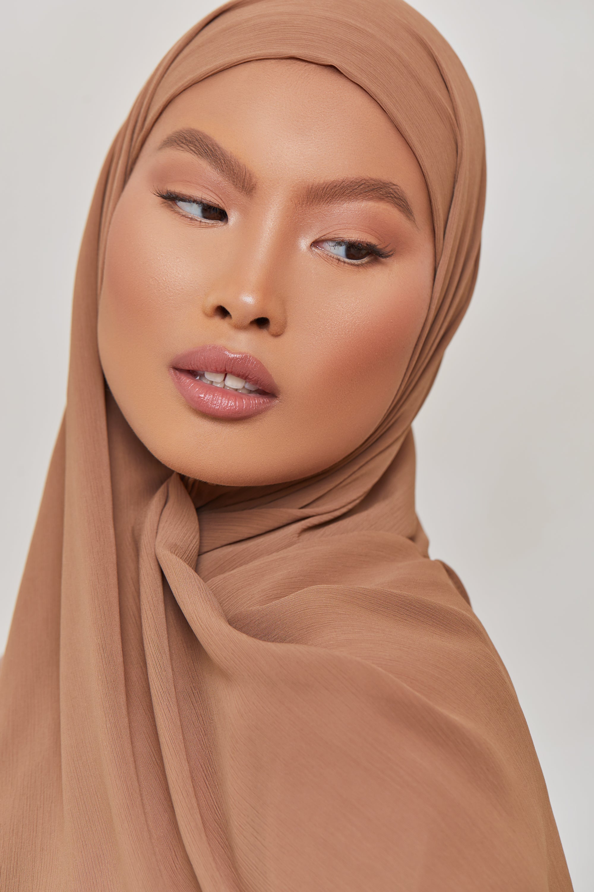 Georgette Crepe Hijab - Cumin Veiled Collection