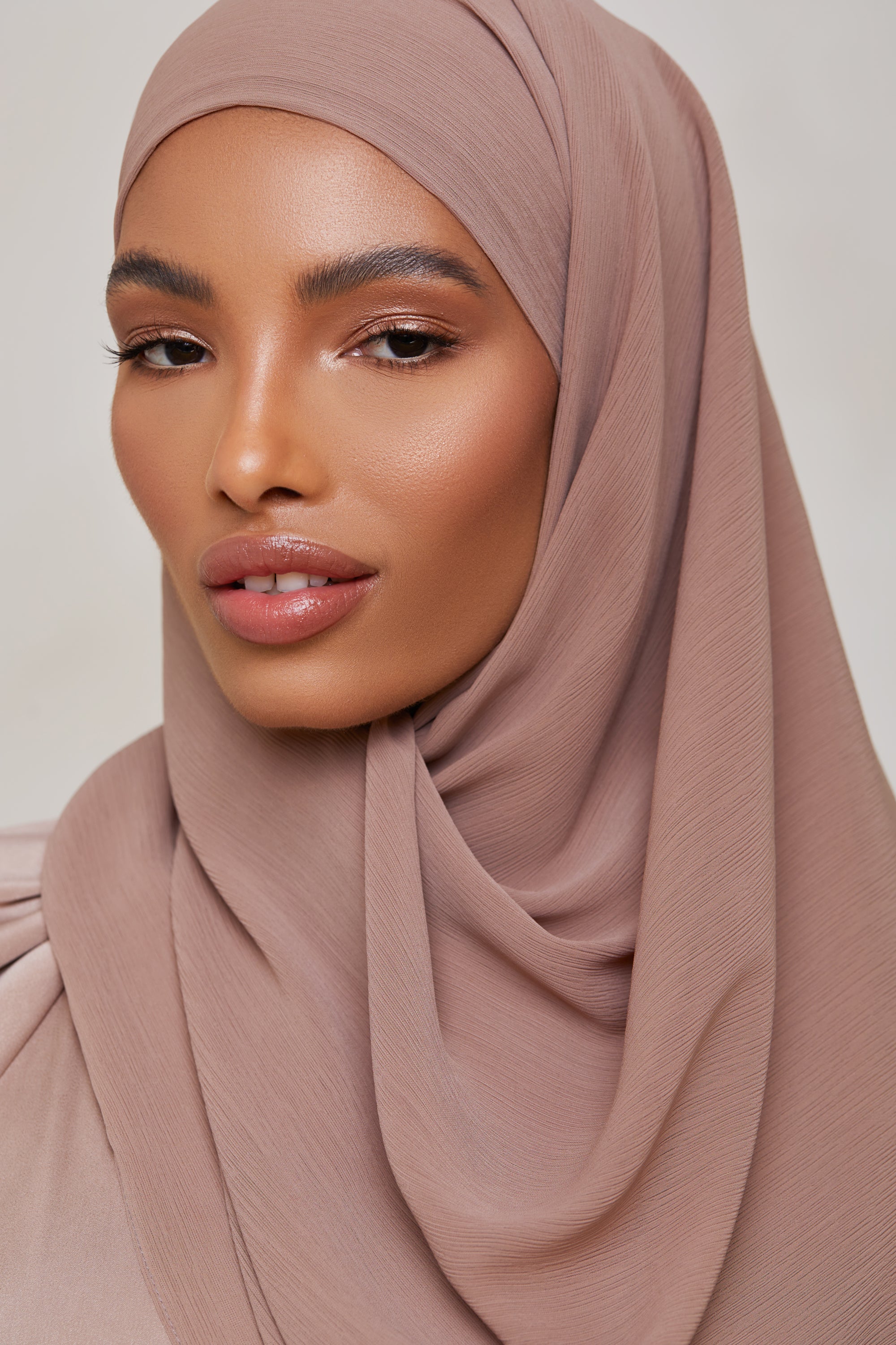 Georgette Crepe Hijab - Mushroom Veiled Collection