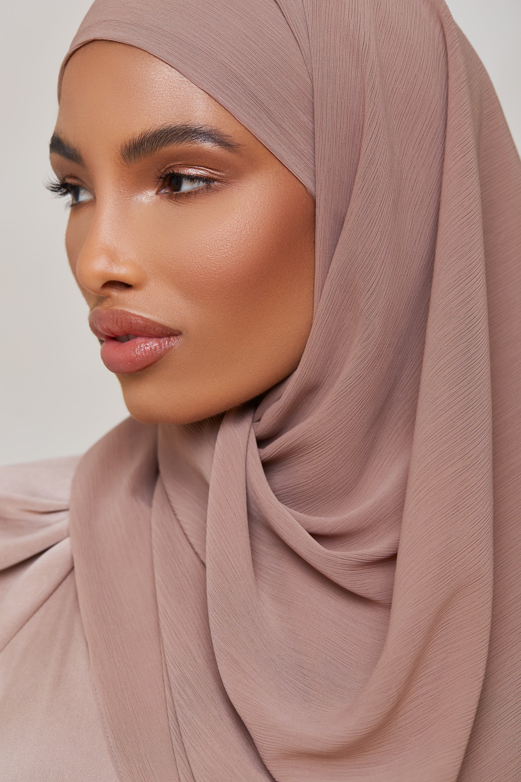 Georgette Crepe Hijab - Mushroom Veiled Collection