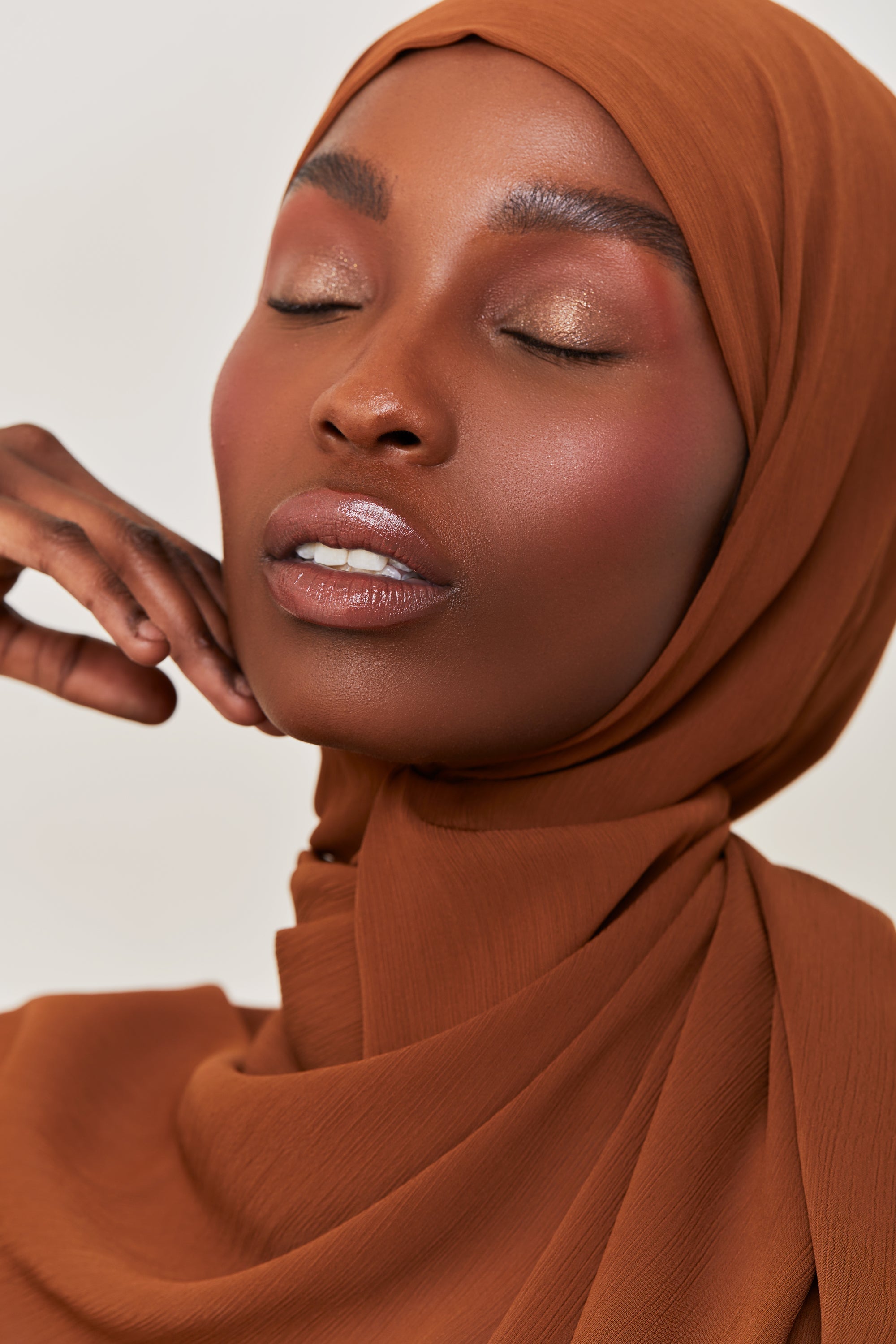 Georgette Crepe Hijab - Nutmeg Veiled Collection