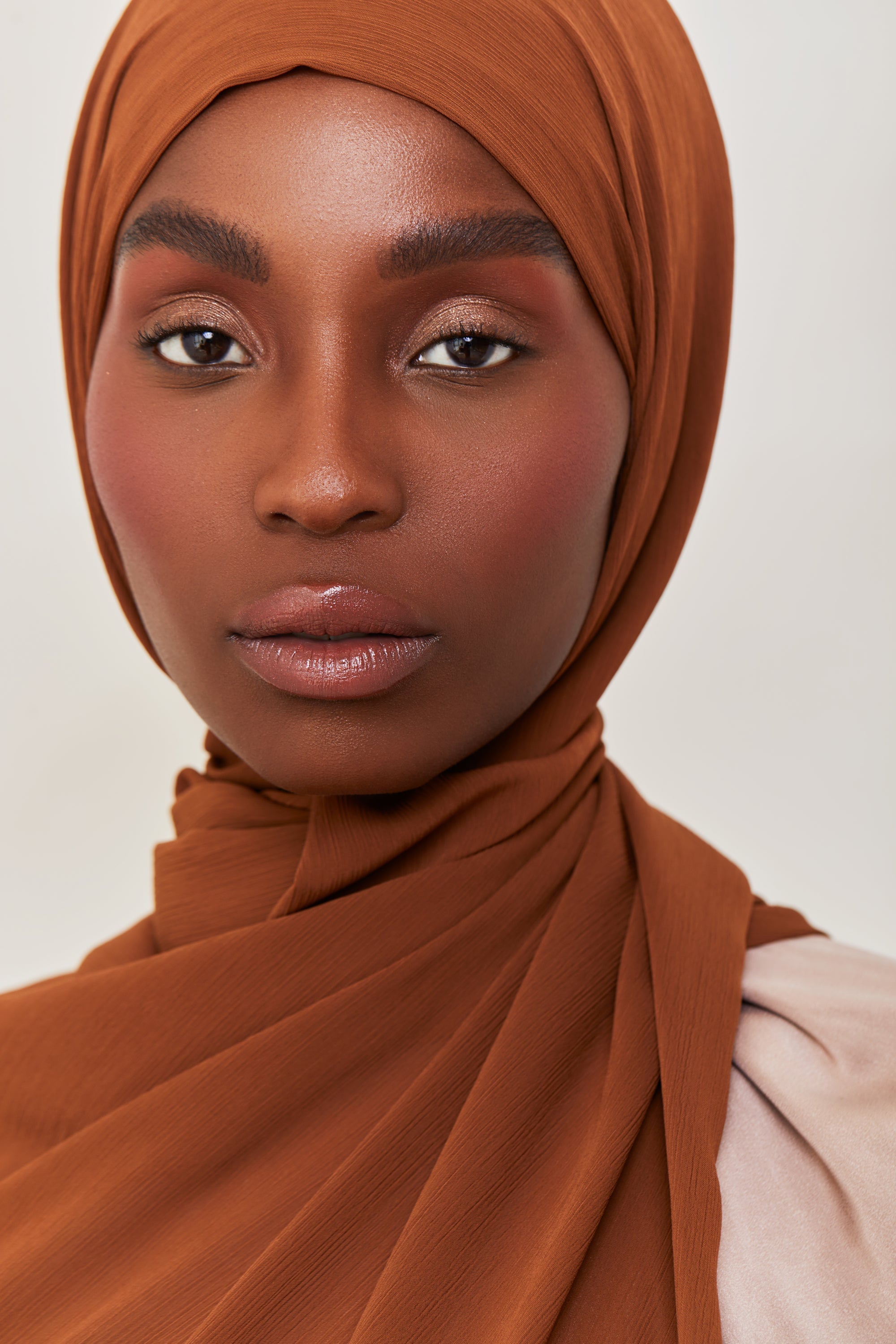 Georgette Crepe Hijab - Nutmeg Veiled Collection