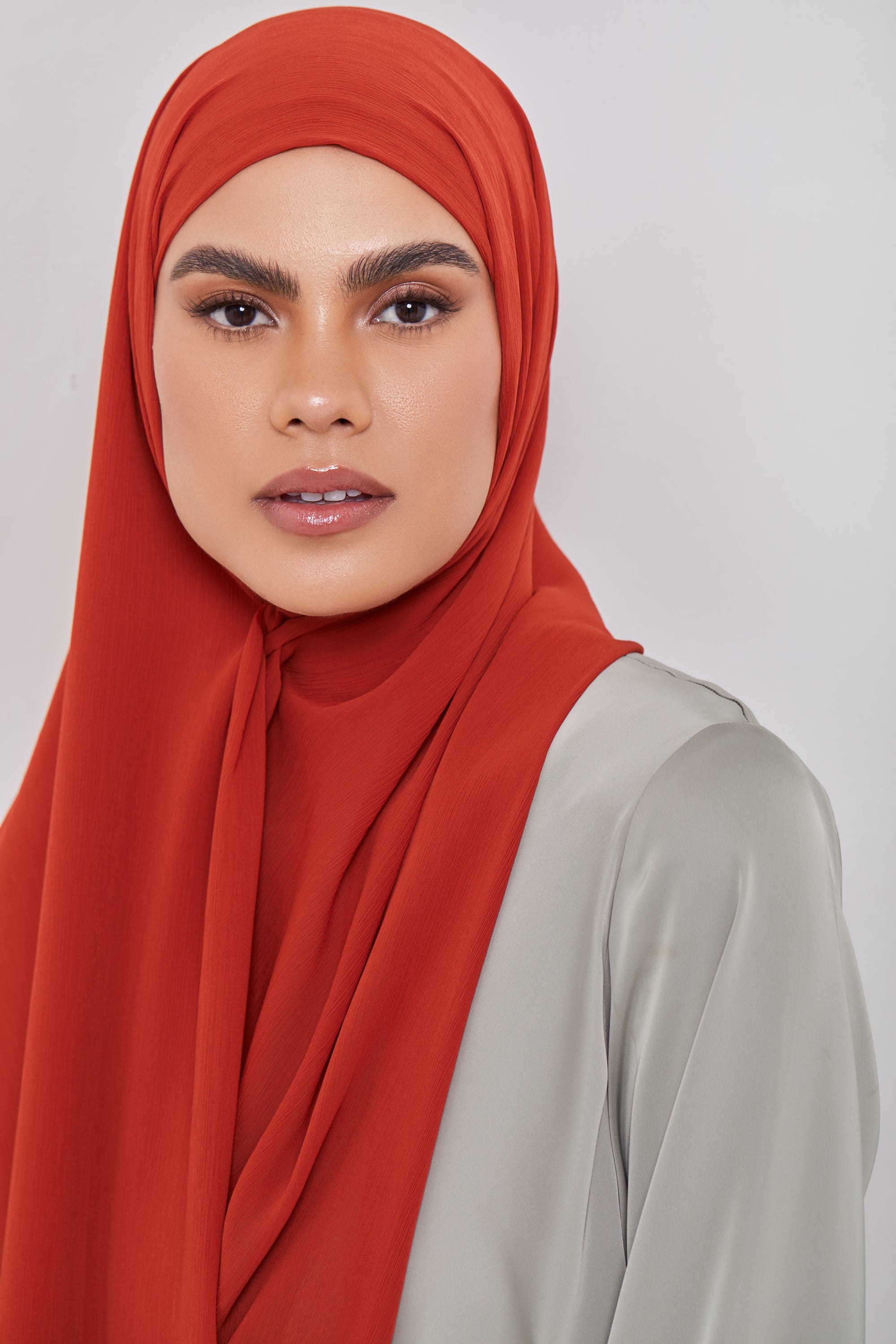 Georgette Crepe Hijab - Paprika Veiled Collection