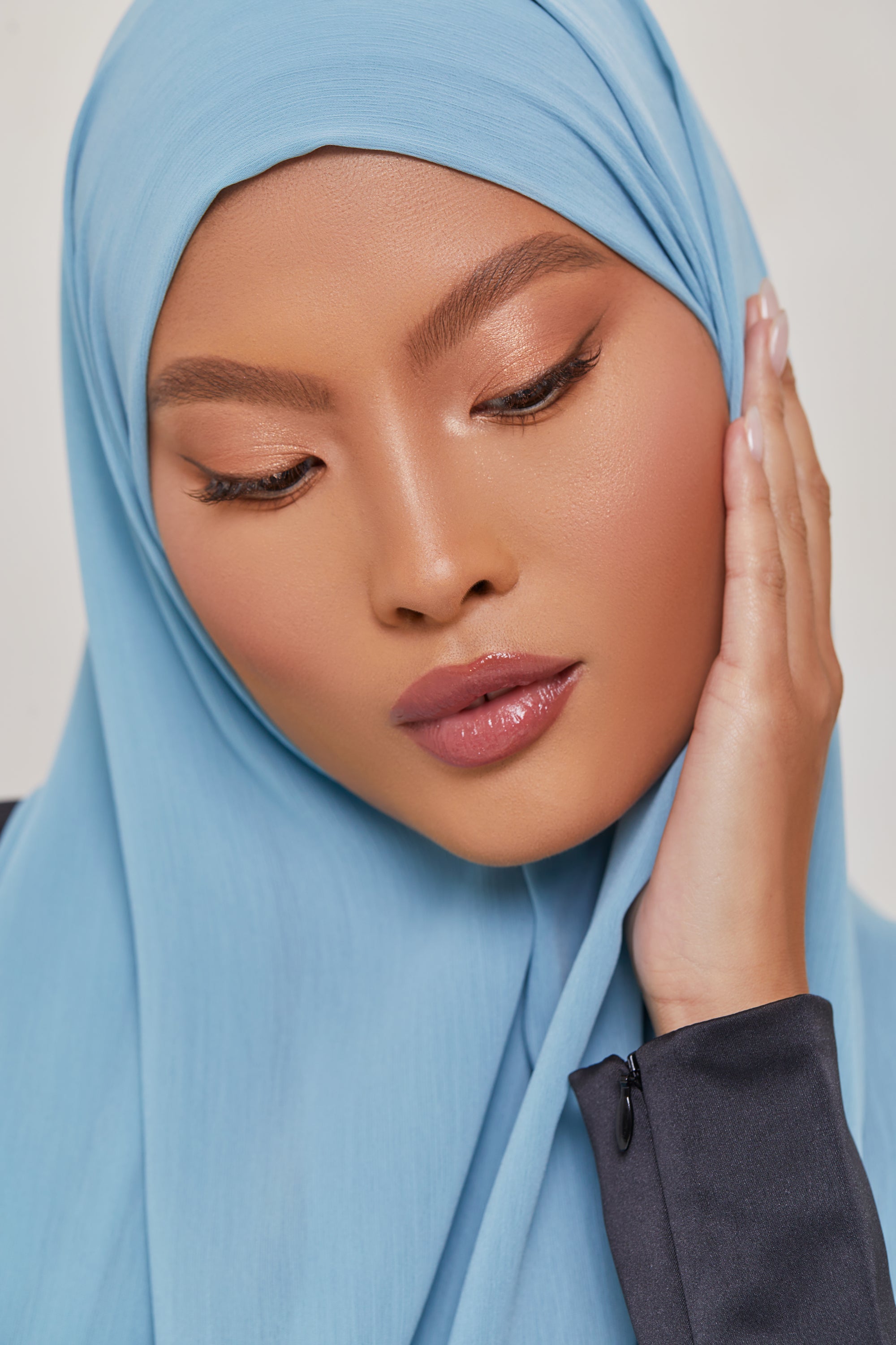 Georgette Crepe Hijab - Sea Breeze Veiled Collection