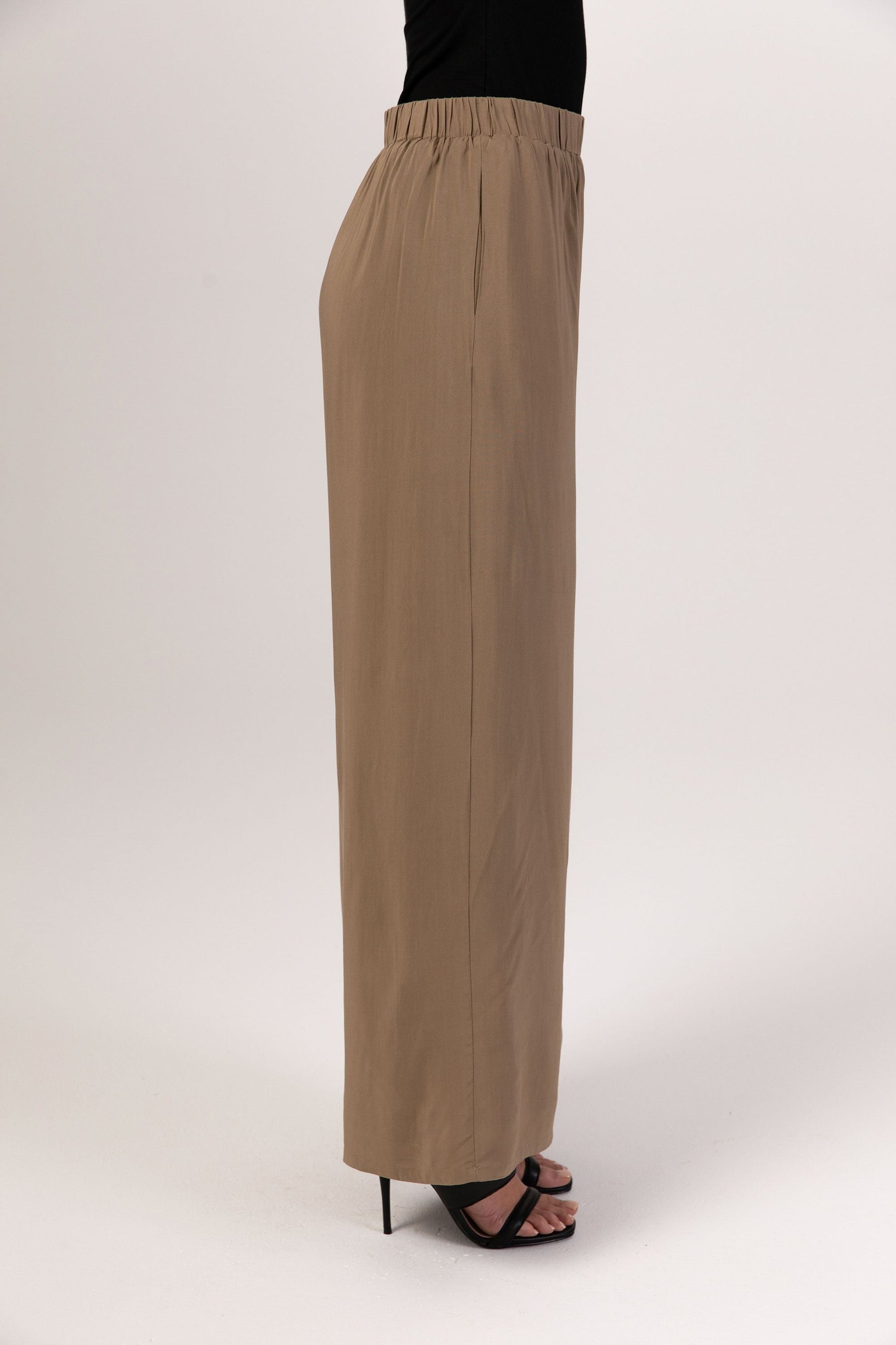 Hafsa Wide Leg Trousers - Khaki epschoolboard 