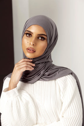 Luxury Jersey Hijab - Graphite epschoolboard 