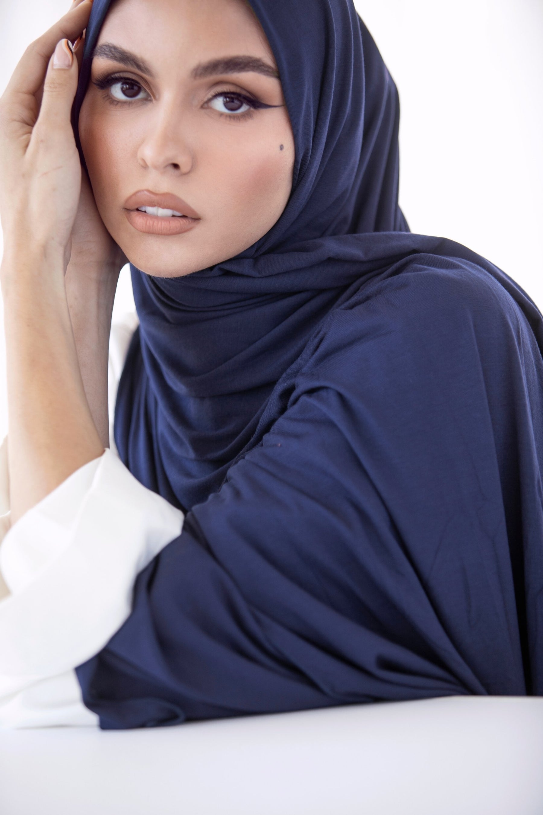 Luxury Jersey Hijab - Navy Blue epschoolboard 