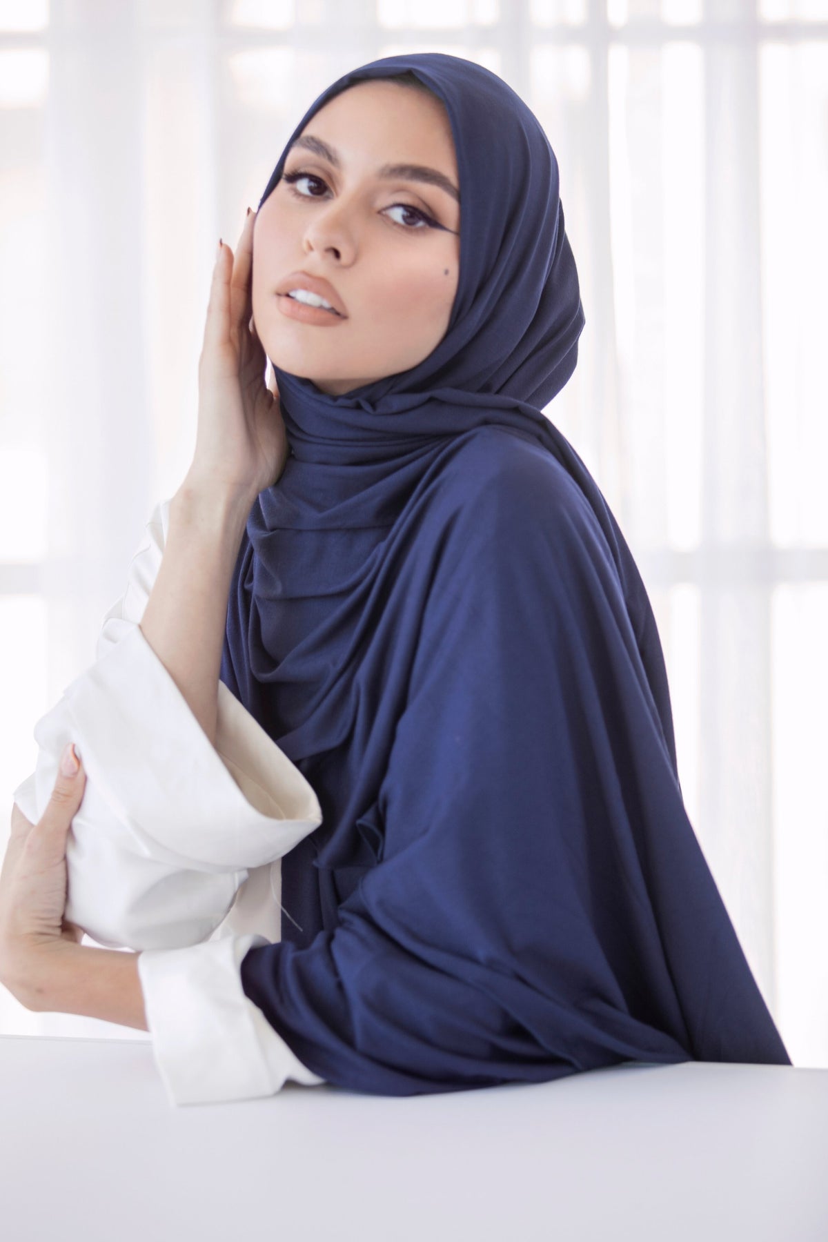 Luxury Jersey Hijab - Navy Blue epschoolboard 