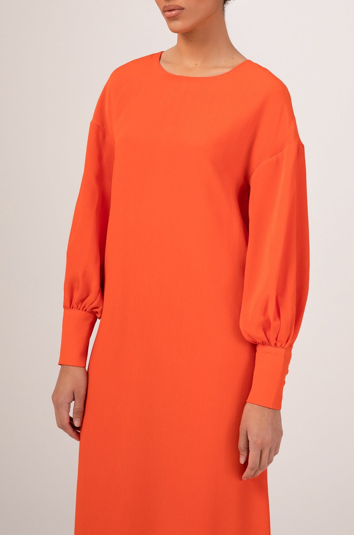 Madina Textured Maxi Dress - Scarlet Orange saigonodysseyhotel 