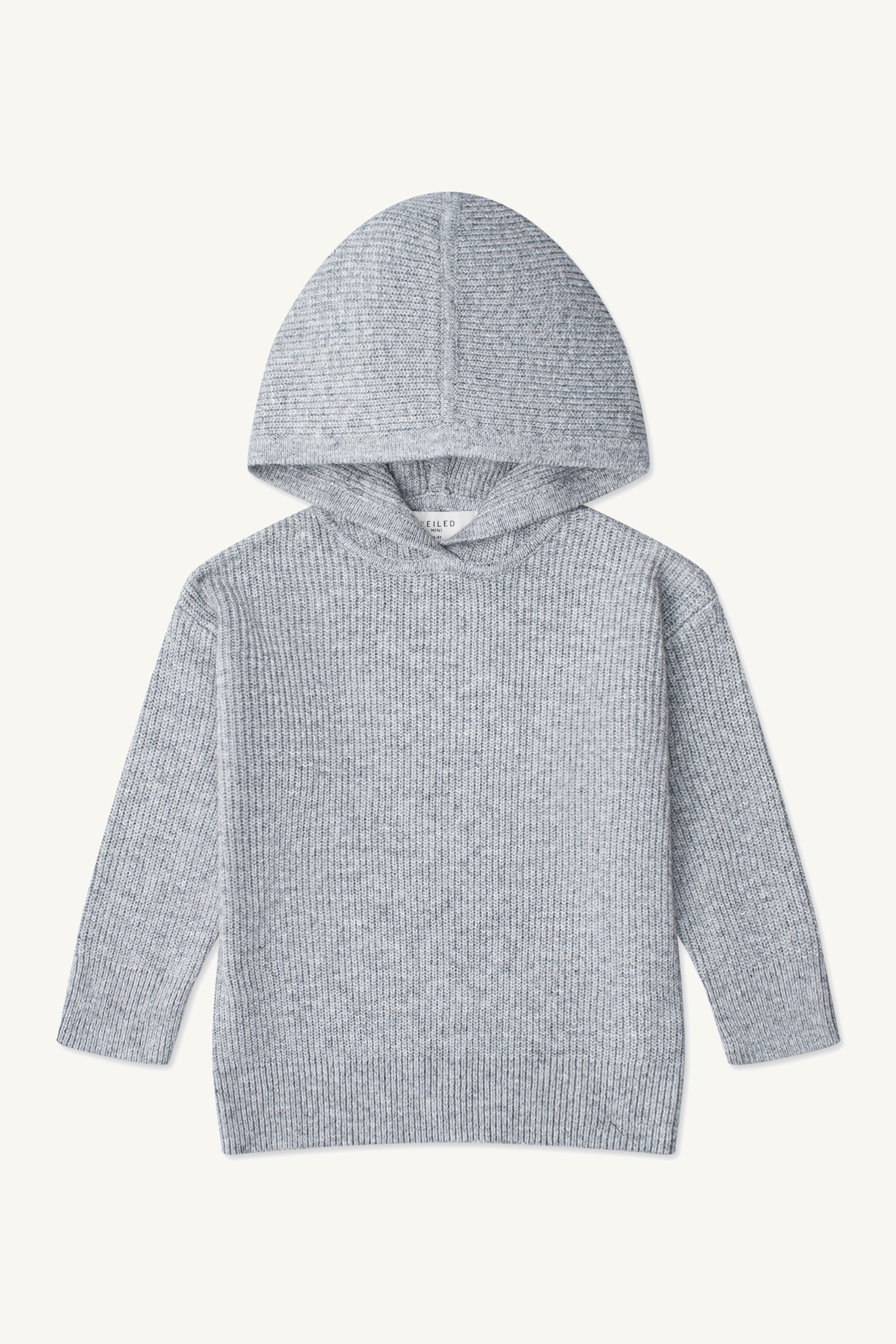 Mini Wool Sweater Hoodie - Heather Grey (Kids) saigonodysseyhotel 
