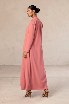 Noora Textured Three Piece Abaya Set - Perfect Pink saigonodysseyhotel 