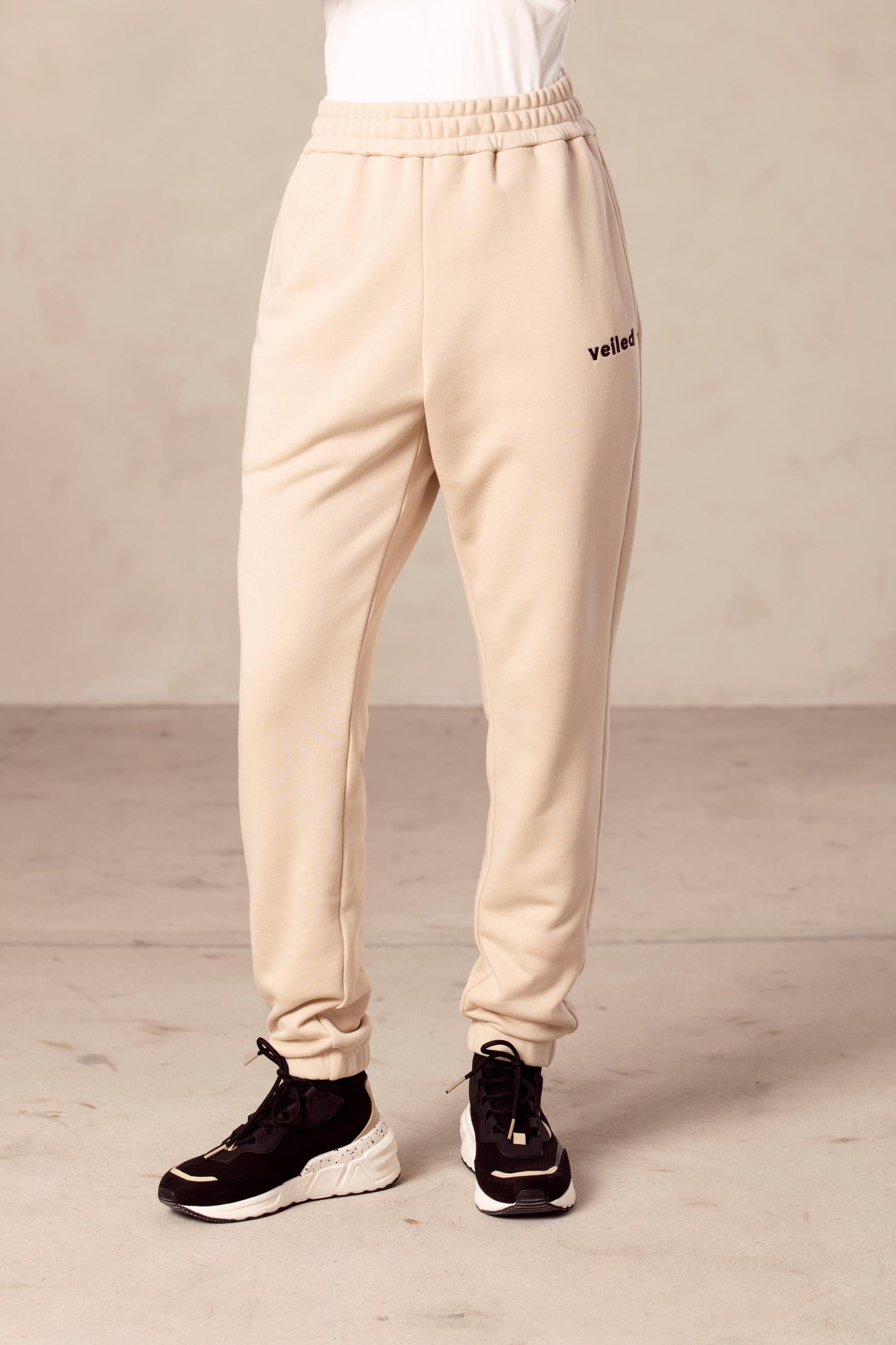 Jogger Style Trousers In Nude, ONLY