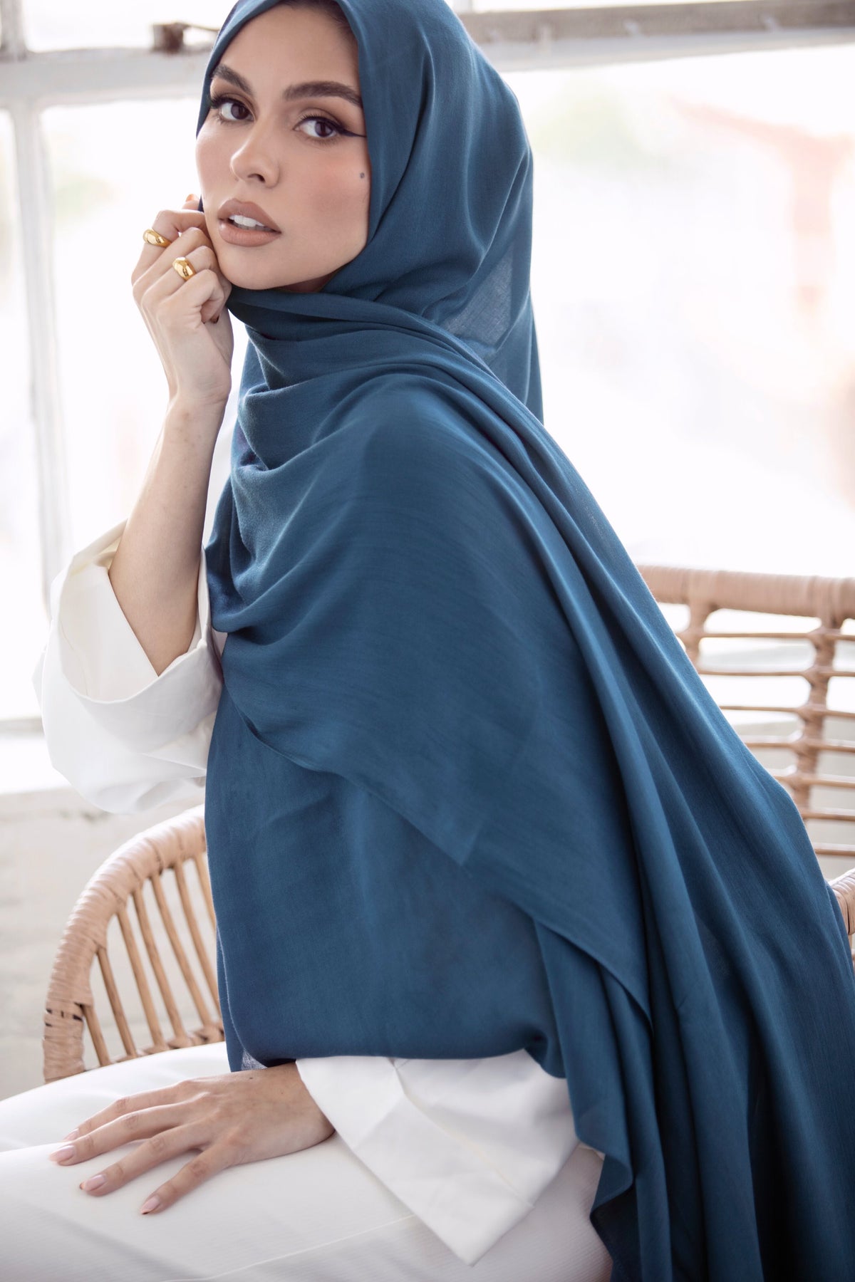 Premium Modal Hijab - Blue Opal epschoolboard 