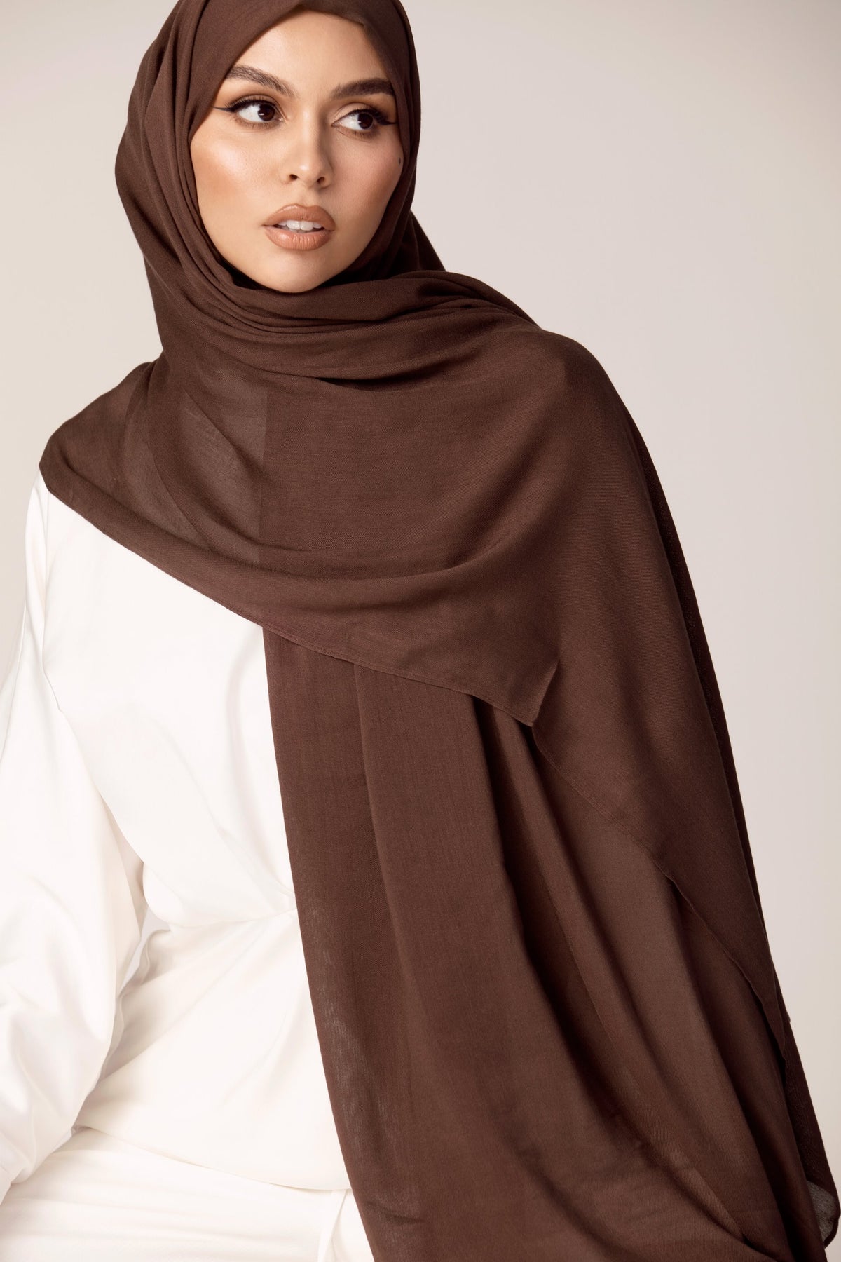 Premium Modal Hijab - Brown Stone epschoolboard 